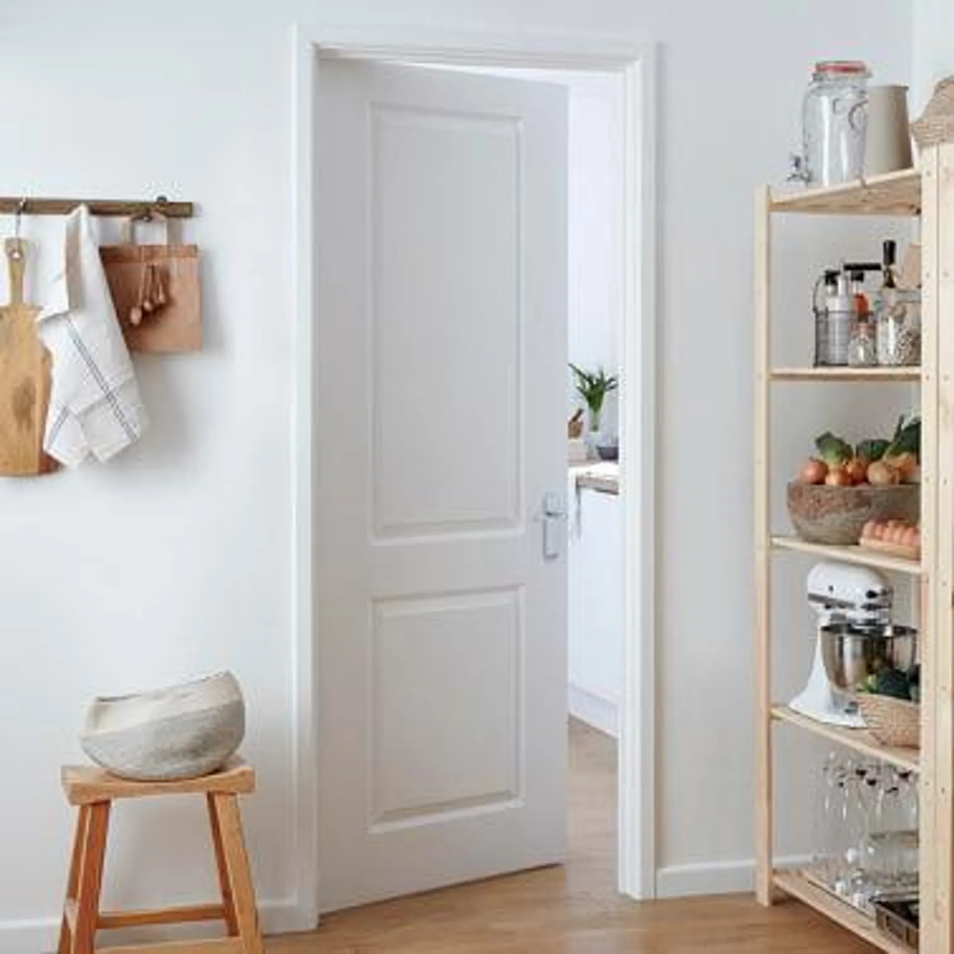 Puerta camargue lacada blanca izquierda 203 x 62,5 cm