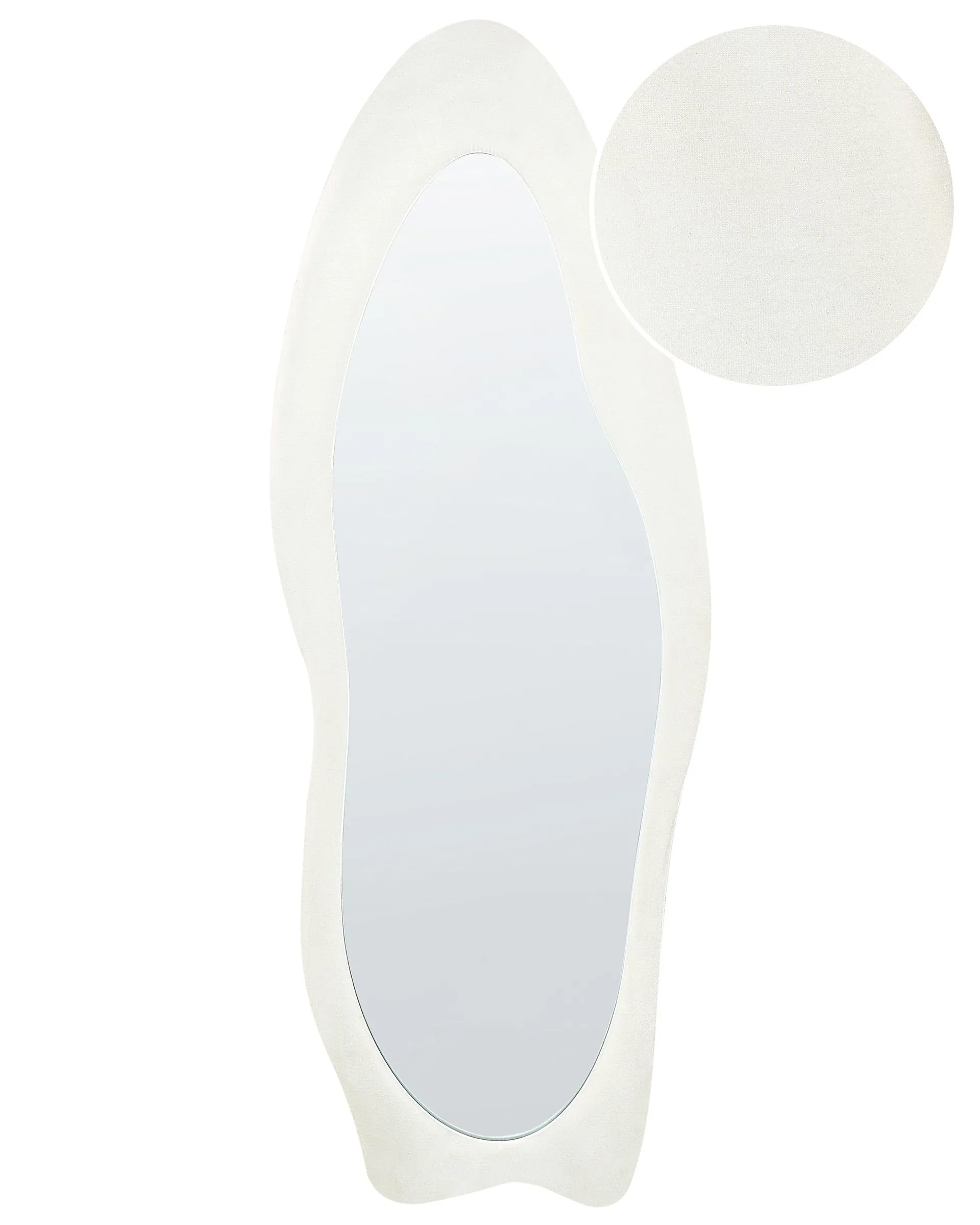Espejo REIGNY 57 cm 160 cm Terciopelo Blanco