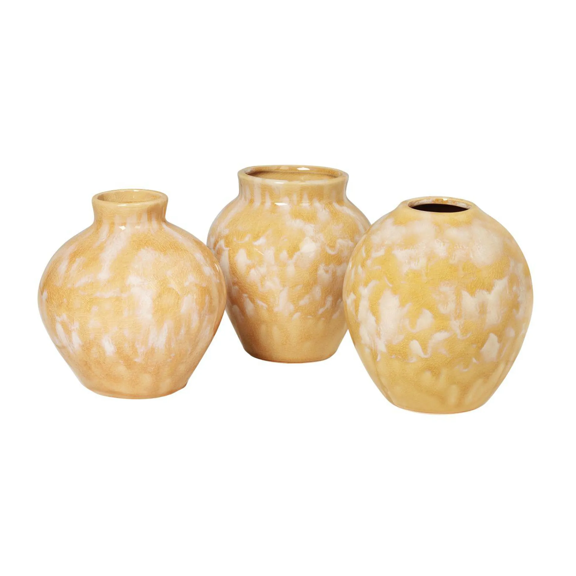 Ingrid ceramic vase 14.5 cm 3-pack
