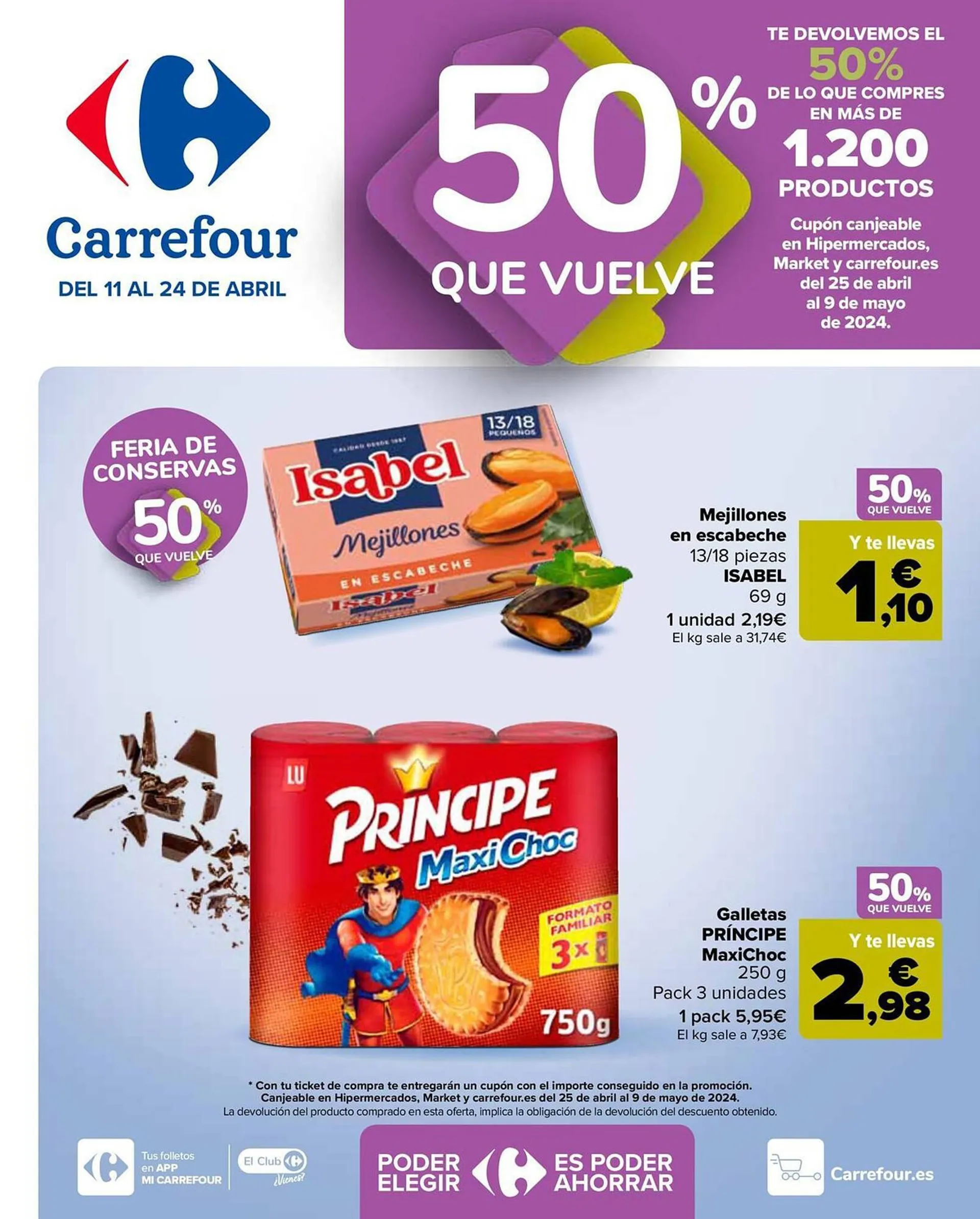 Catálogo de Folleto Carrefour 11 de abril al 24 de abril 2024 - Página 1