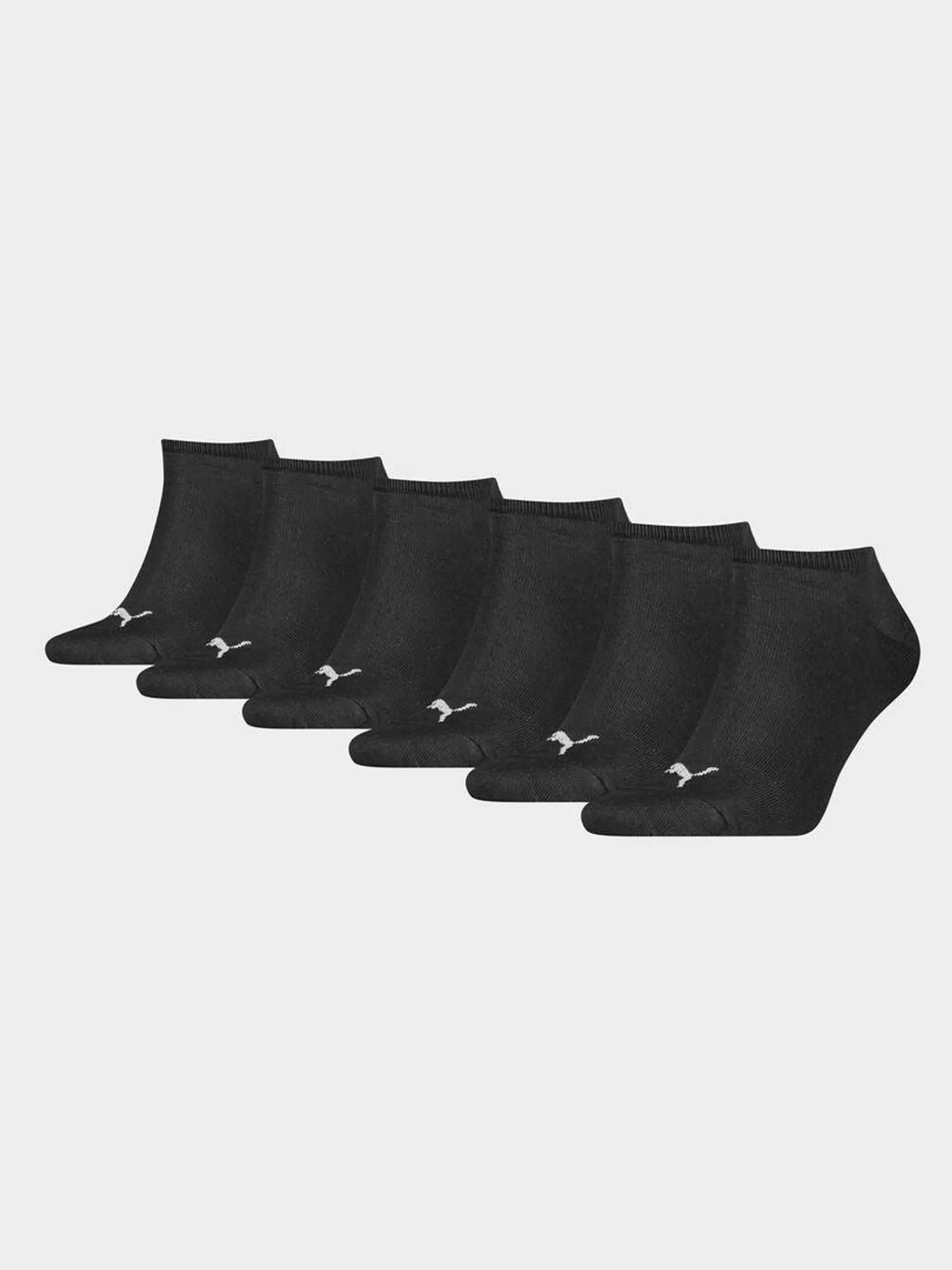 Pack de 6 pares de calcetines unisex 'Puma' - NEGRO
