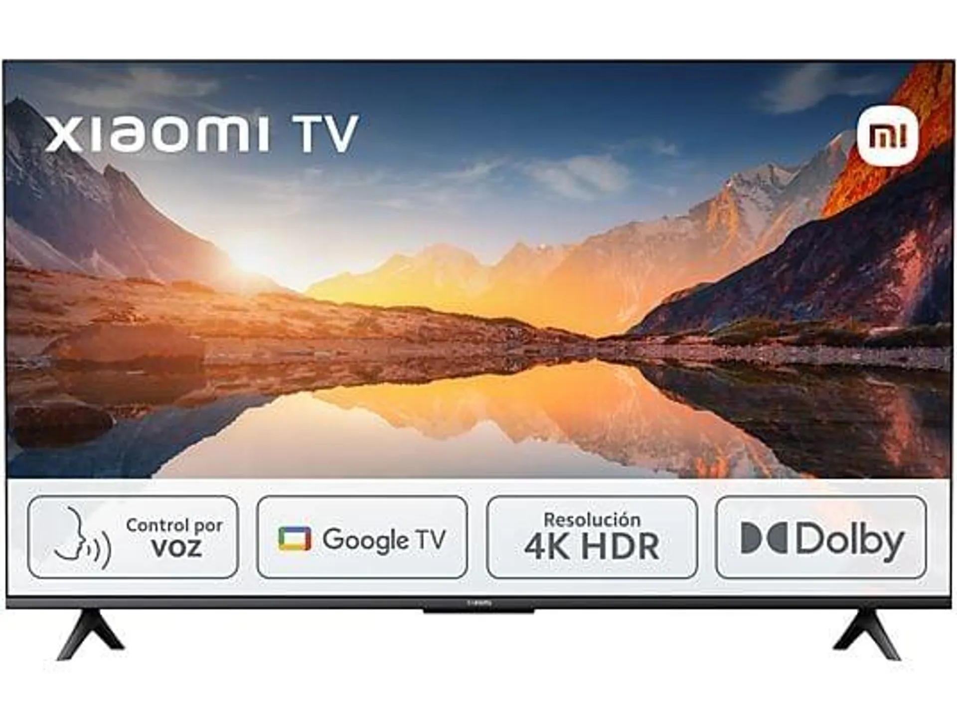 TV LED 55" - Xiaomi A 2025 55, HDR 4K, Smart TV (Google TV), Dolby Audio, DTS Virtual:X, Control por voz, Black