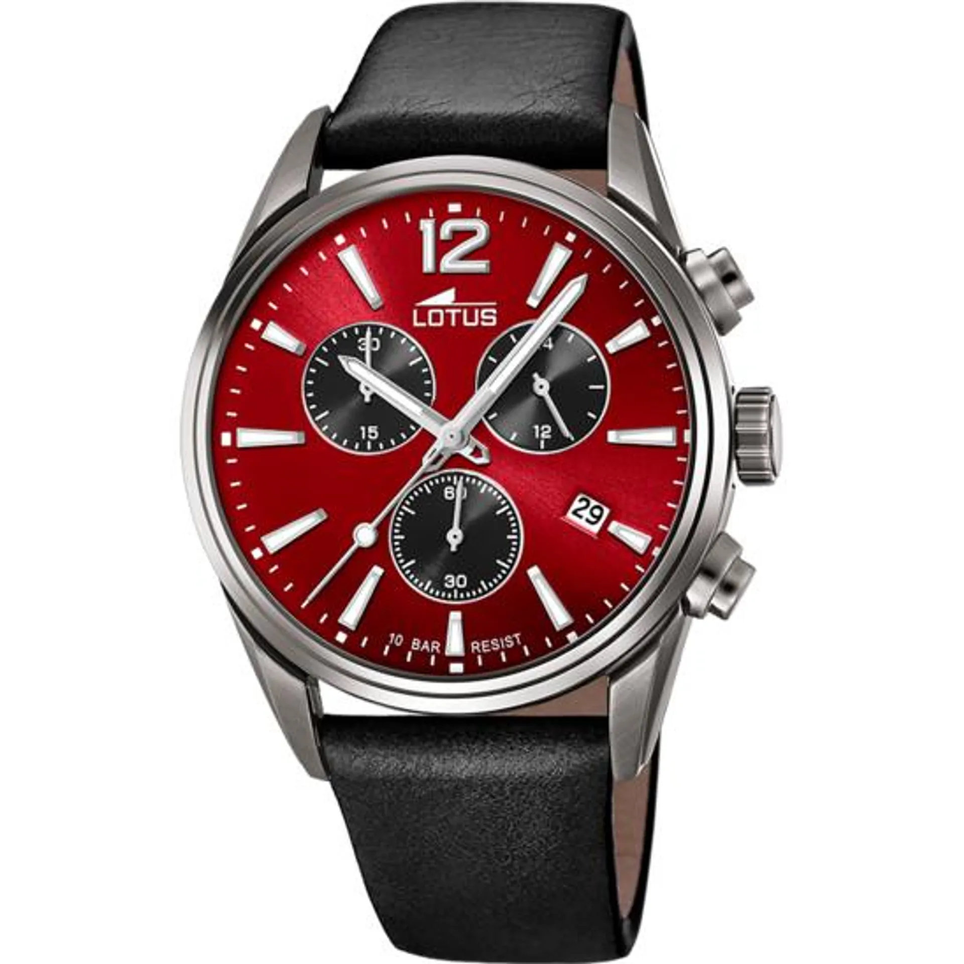 RELOJ DE HOMBRE LOTUS CHRONO CON ESFERA ROJA 18683/5