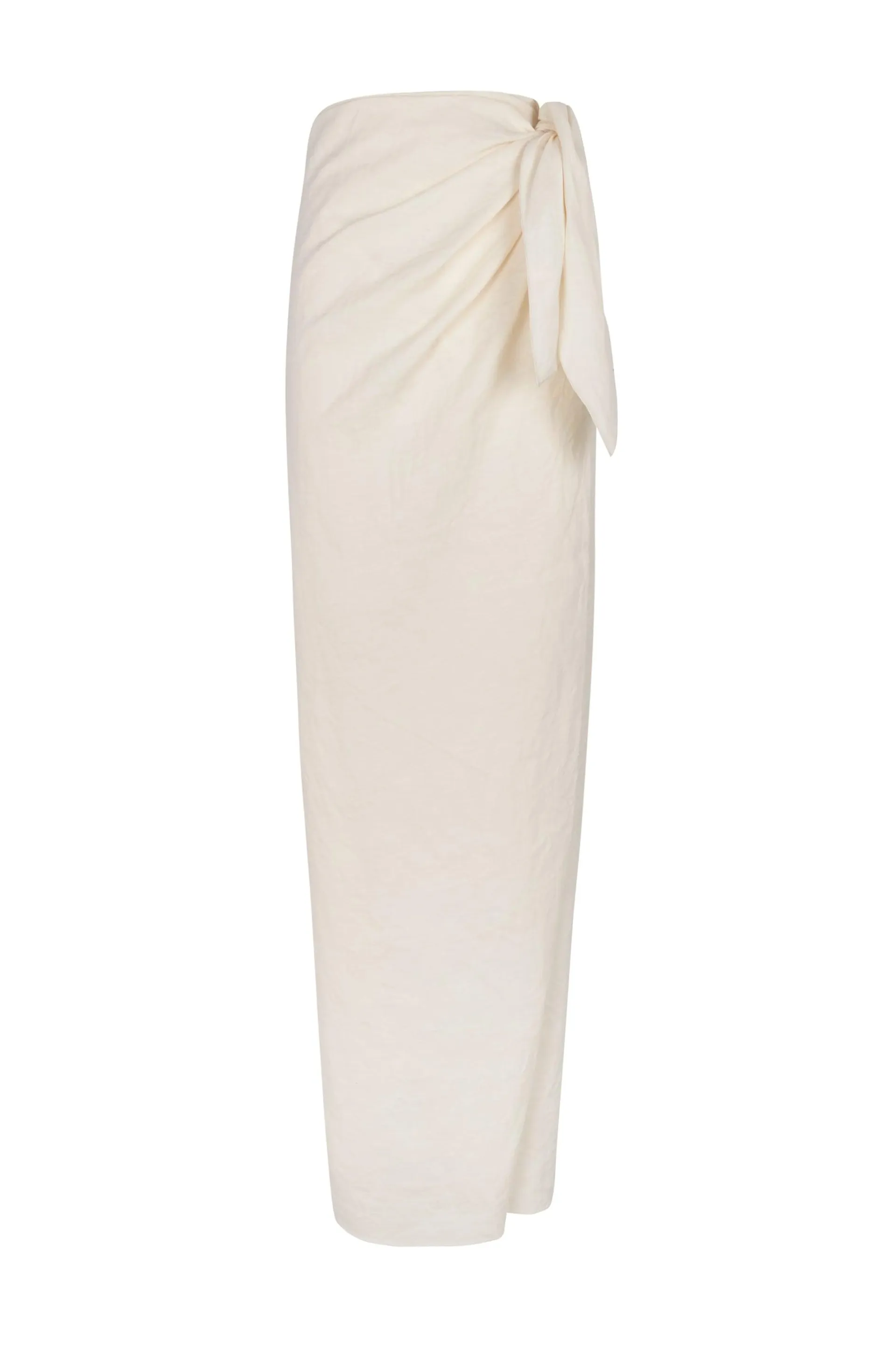 Bambi, ivory linen sarong skirt