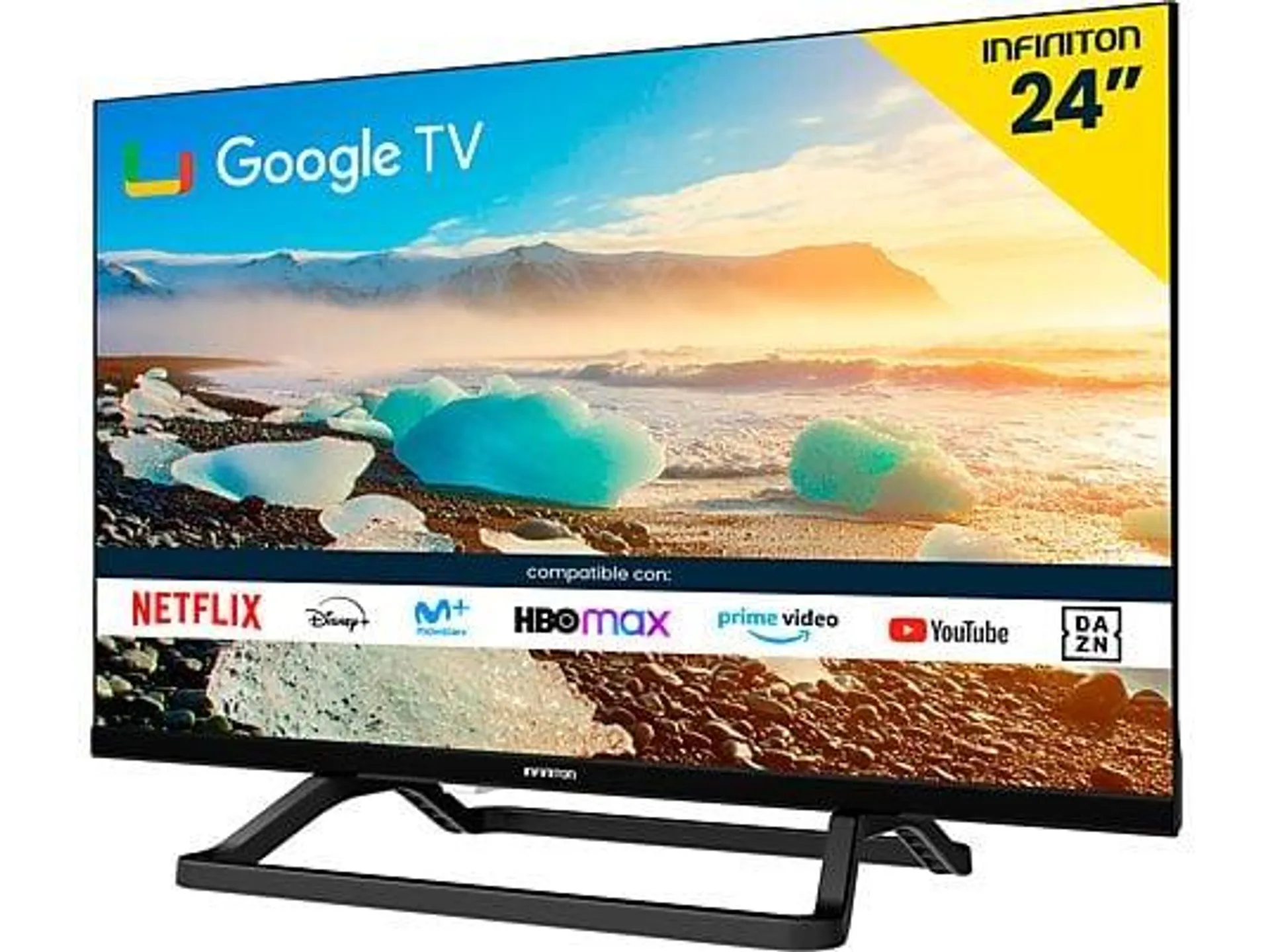 TV LED 24" - INFINITON INTV-A24G24, WXGA, Smart TV, DVB-T2 (H.265), Negro