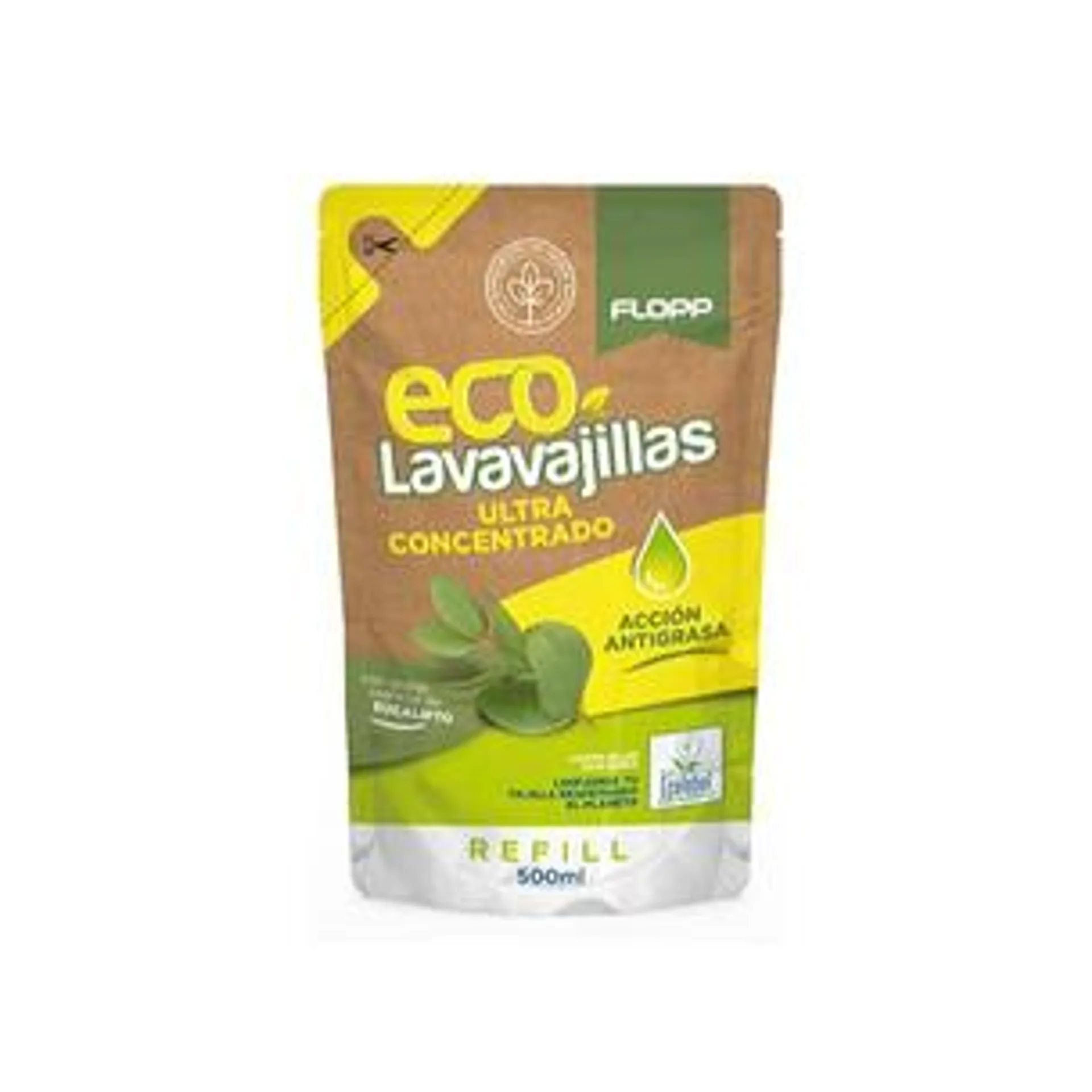 Refill Lavavajillas manual con pulsador Flopp 500ml