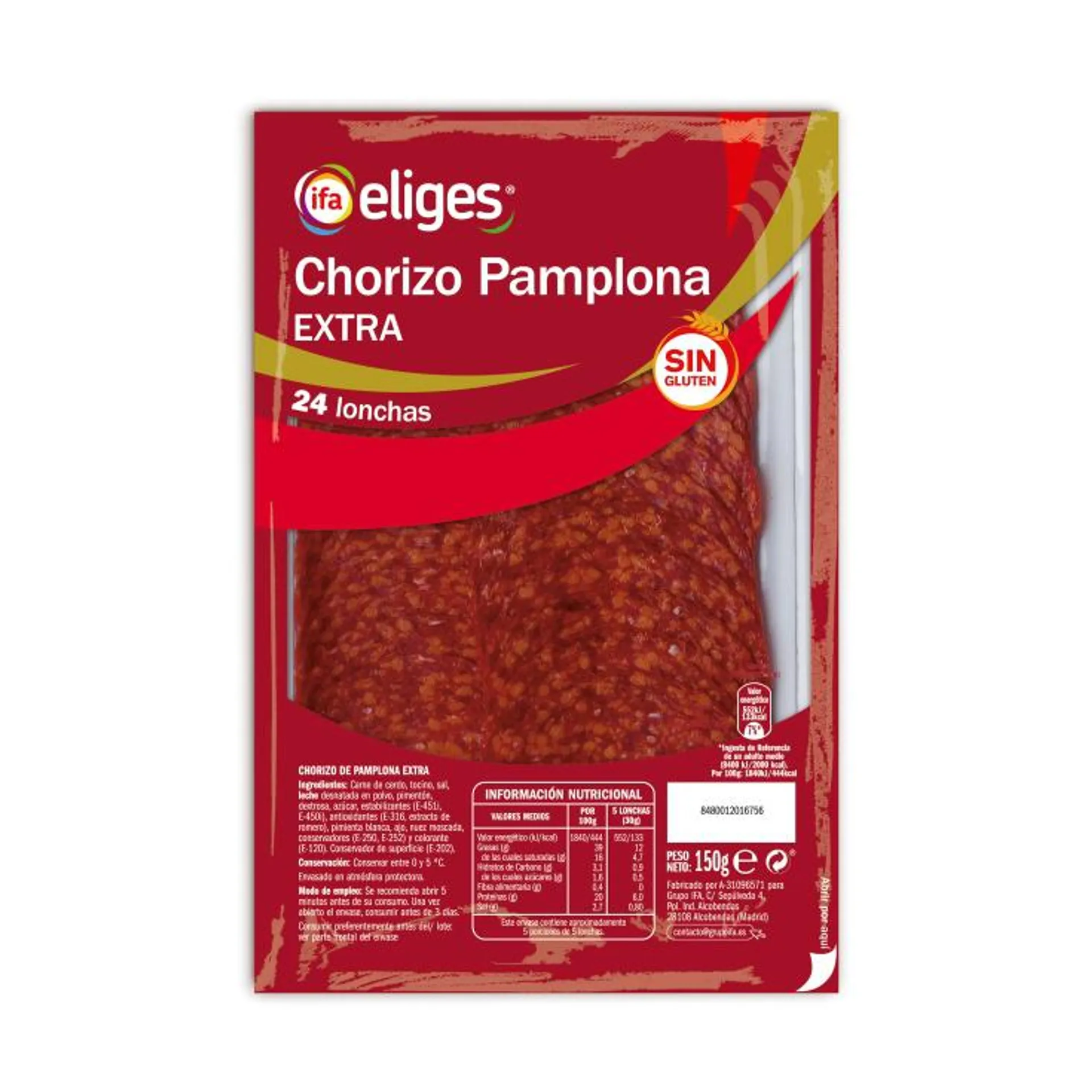 chorizo pamplona, 150g