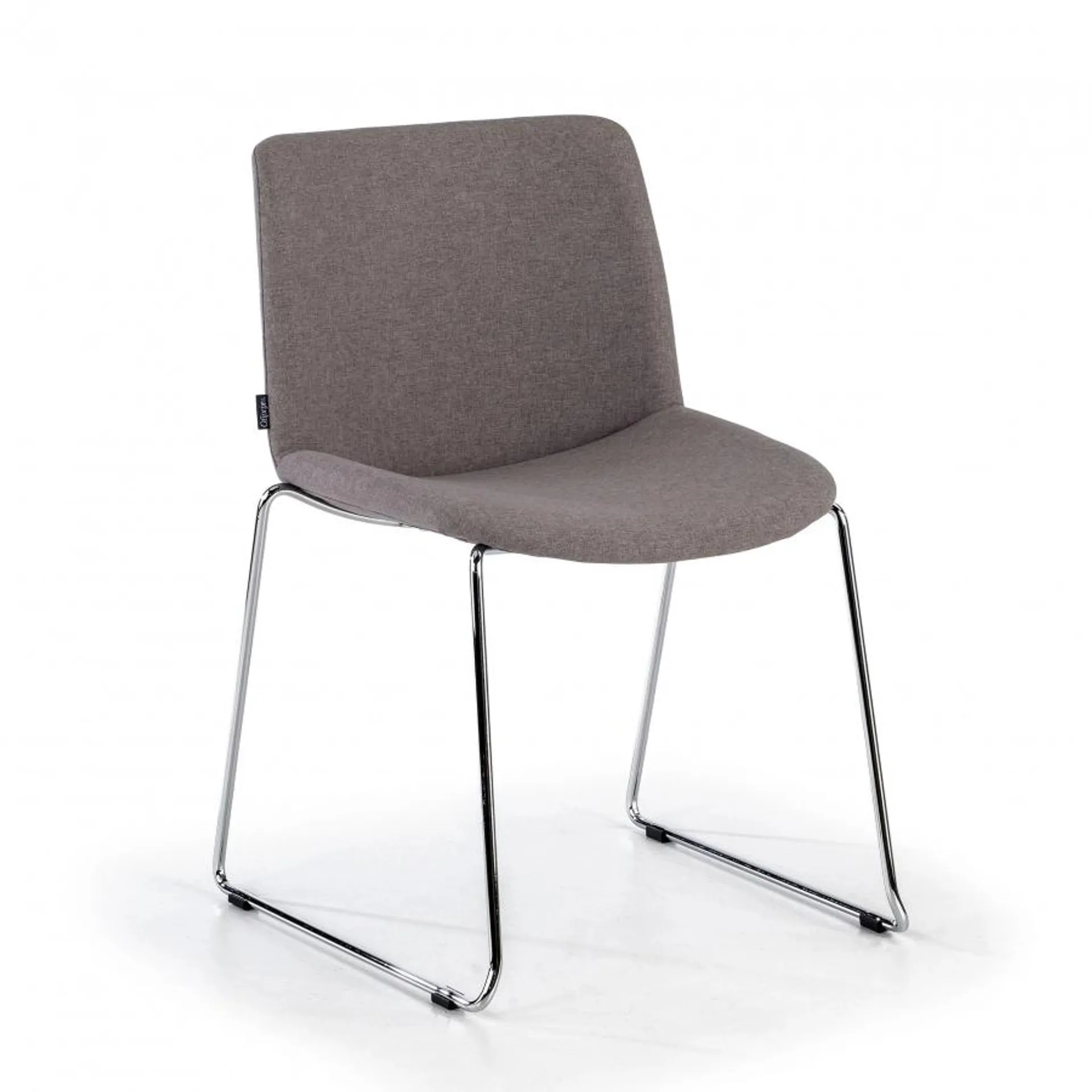 Silla Confidente Flow respaldo envolvente Patín - Gris