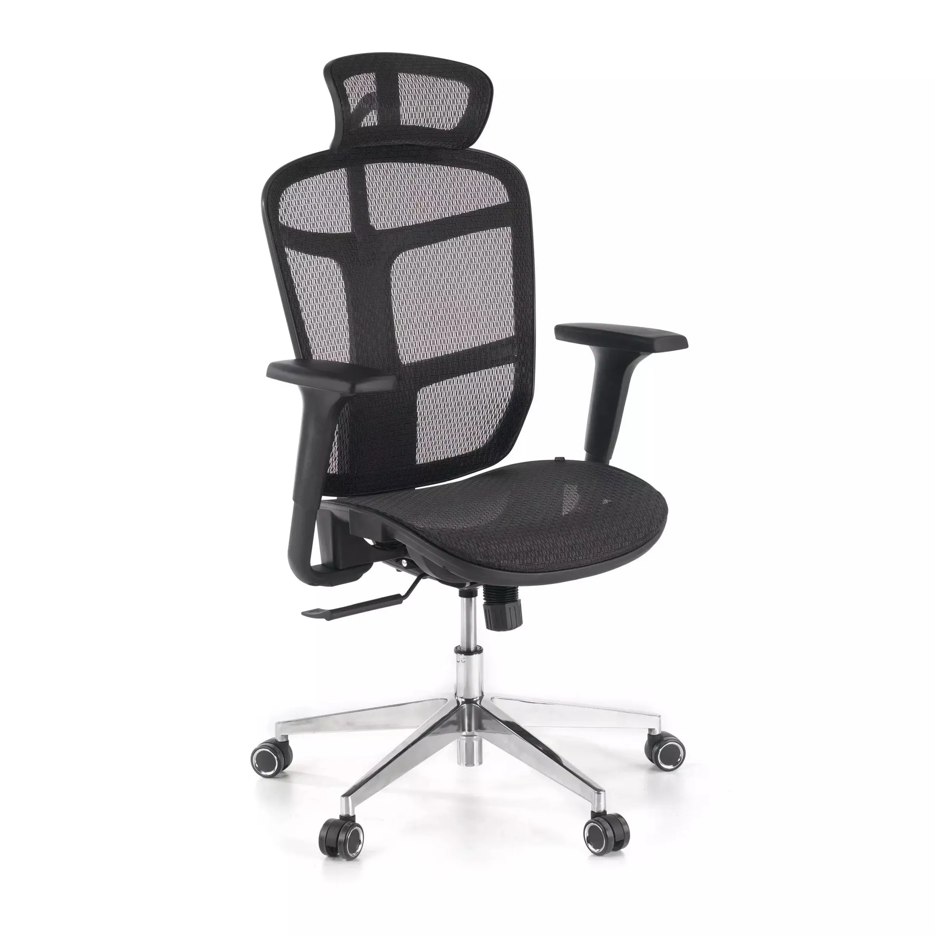 Silla Teletrabajo Ergonómica Dover, reposacabezas, base aluminio, 8 horas