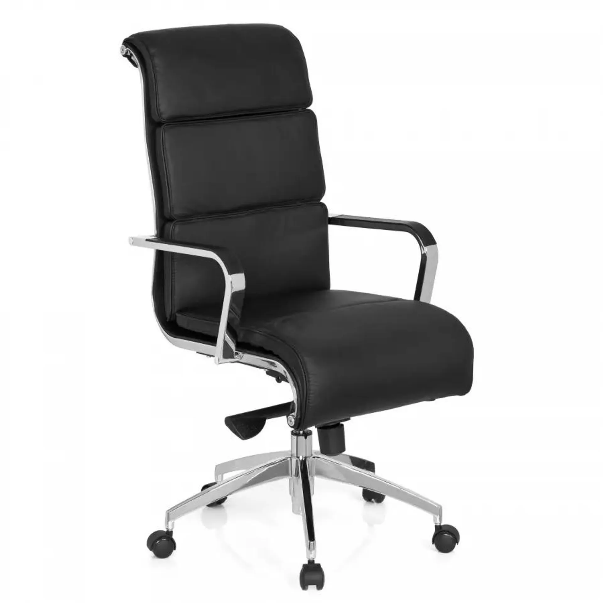 Sillón de oficina Galileo, diseño ergonomico, marco de acero - Negro