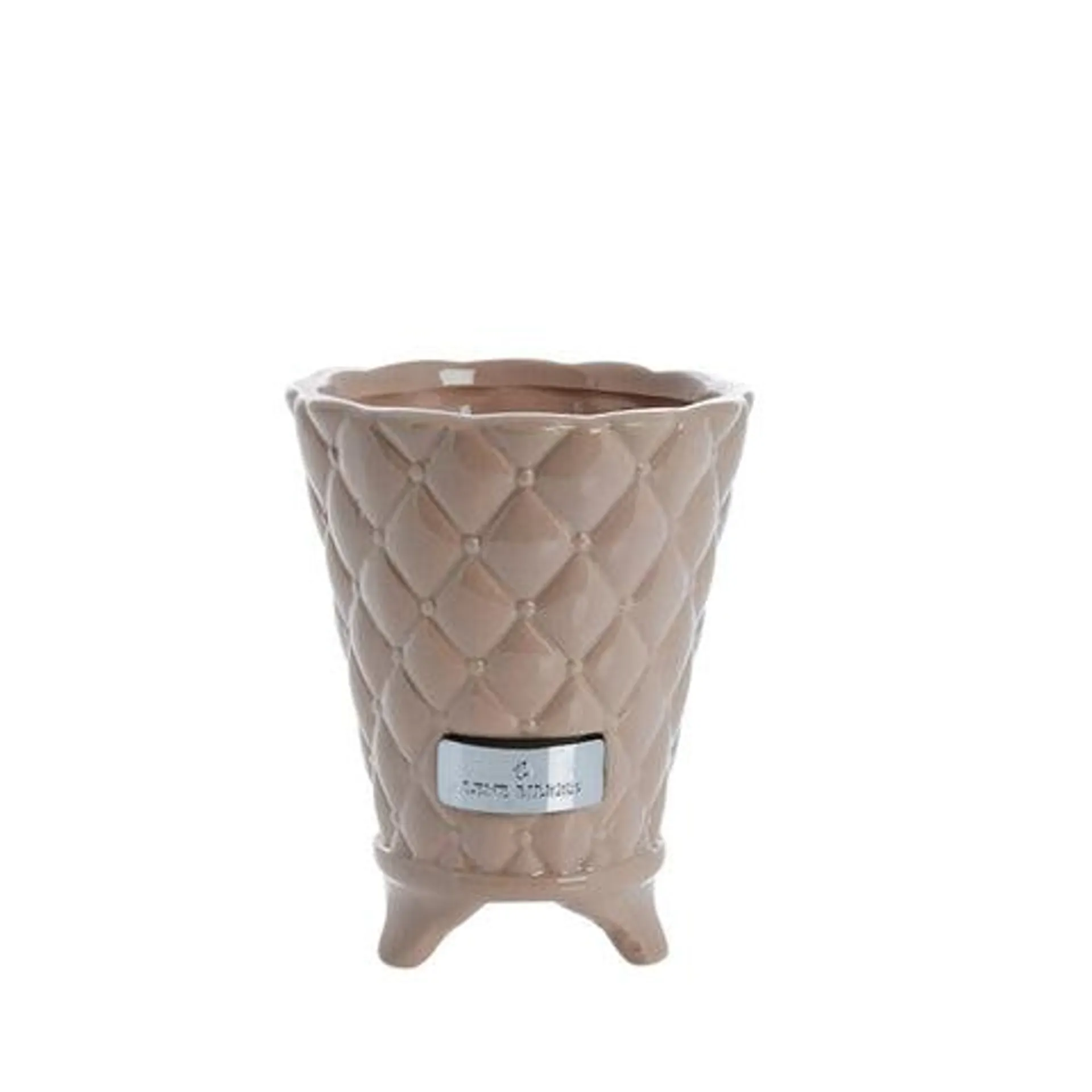 Precious flower pot Ø12 H15 faded rose