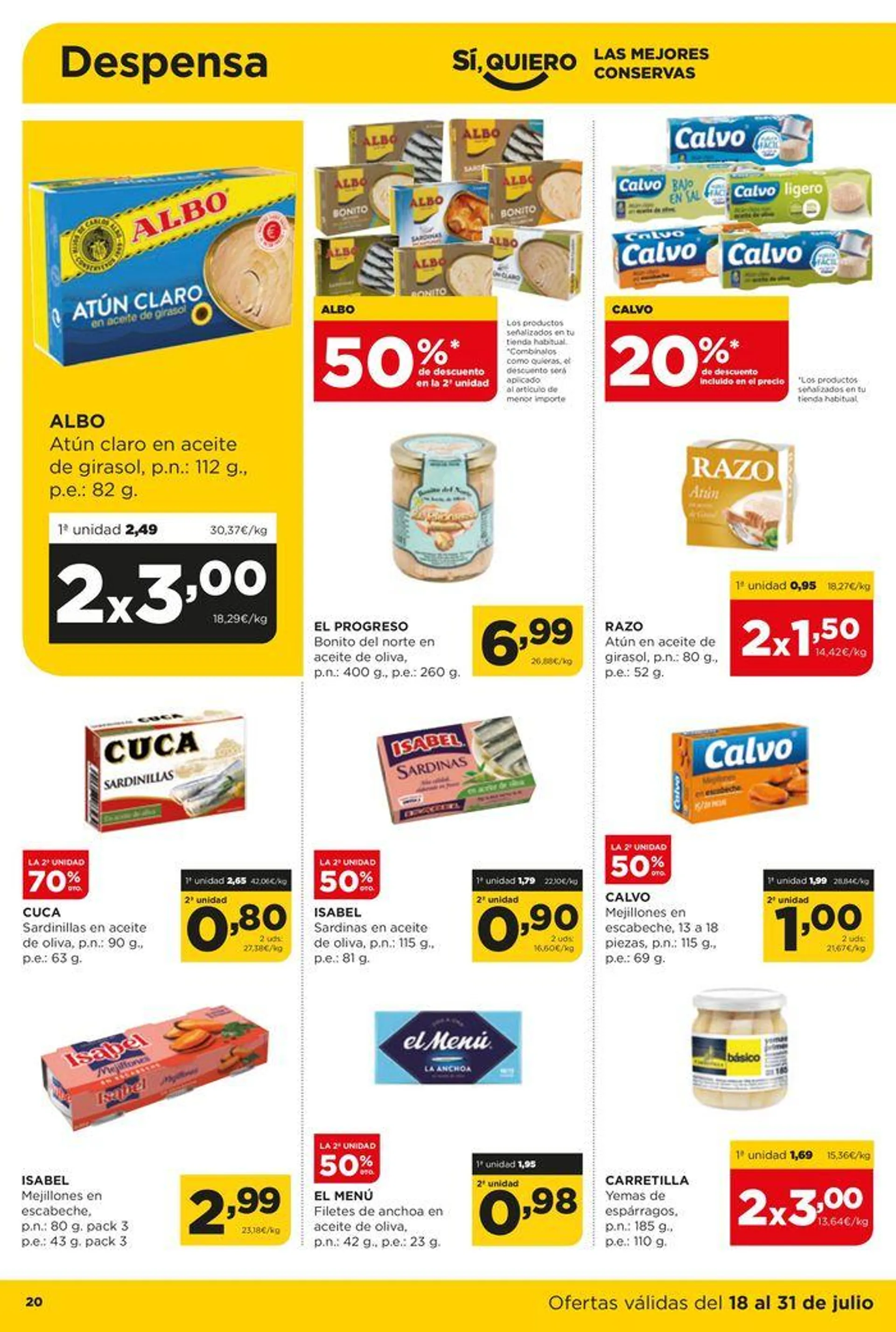 Ofertas válidas en Asturias del 18 al 31 de julio - 20