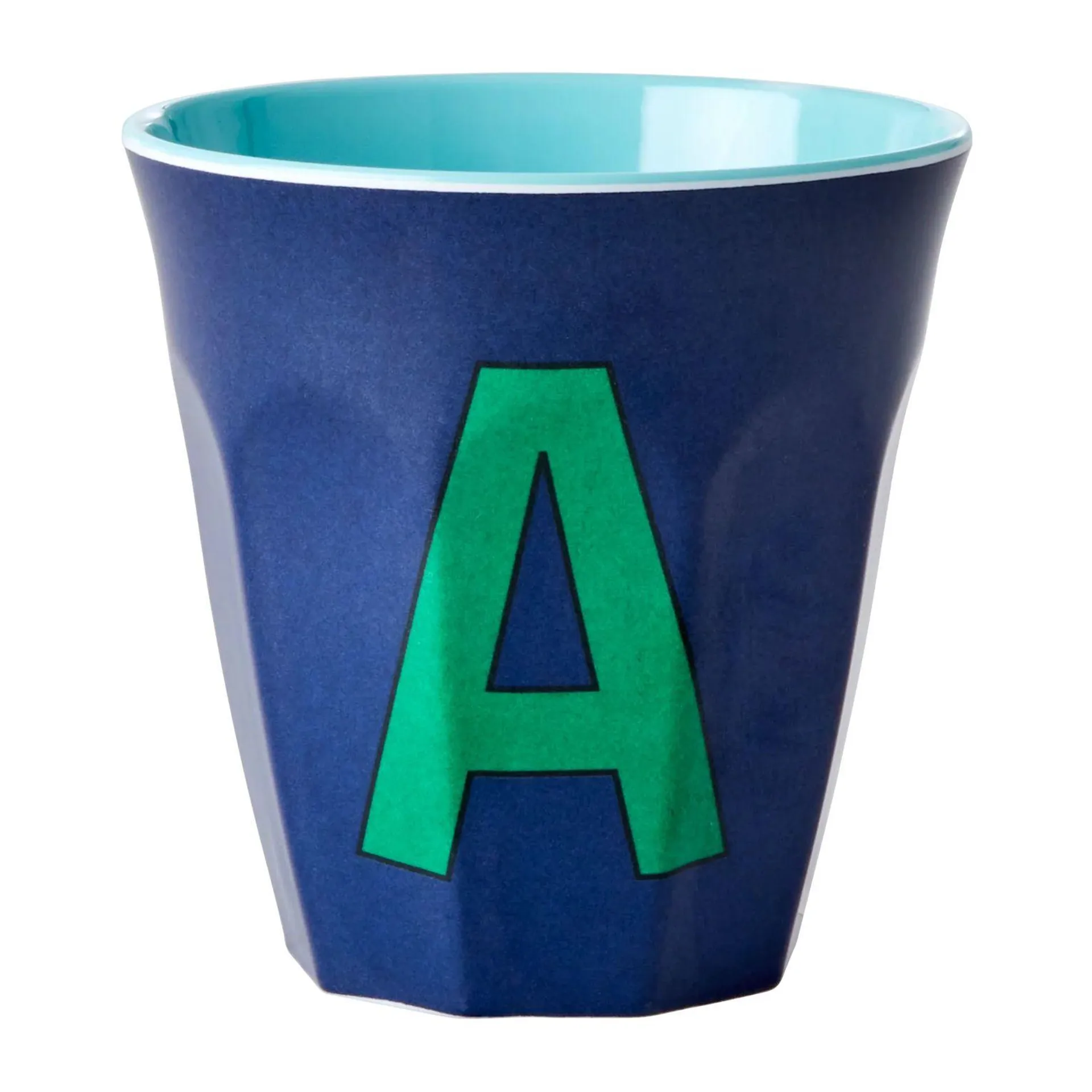 Taza melamina Rice mediana letra A 30 cl Dark blue
