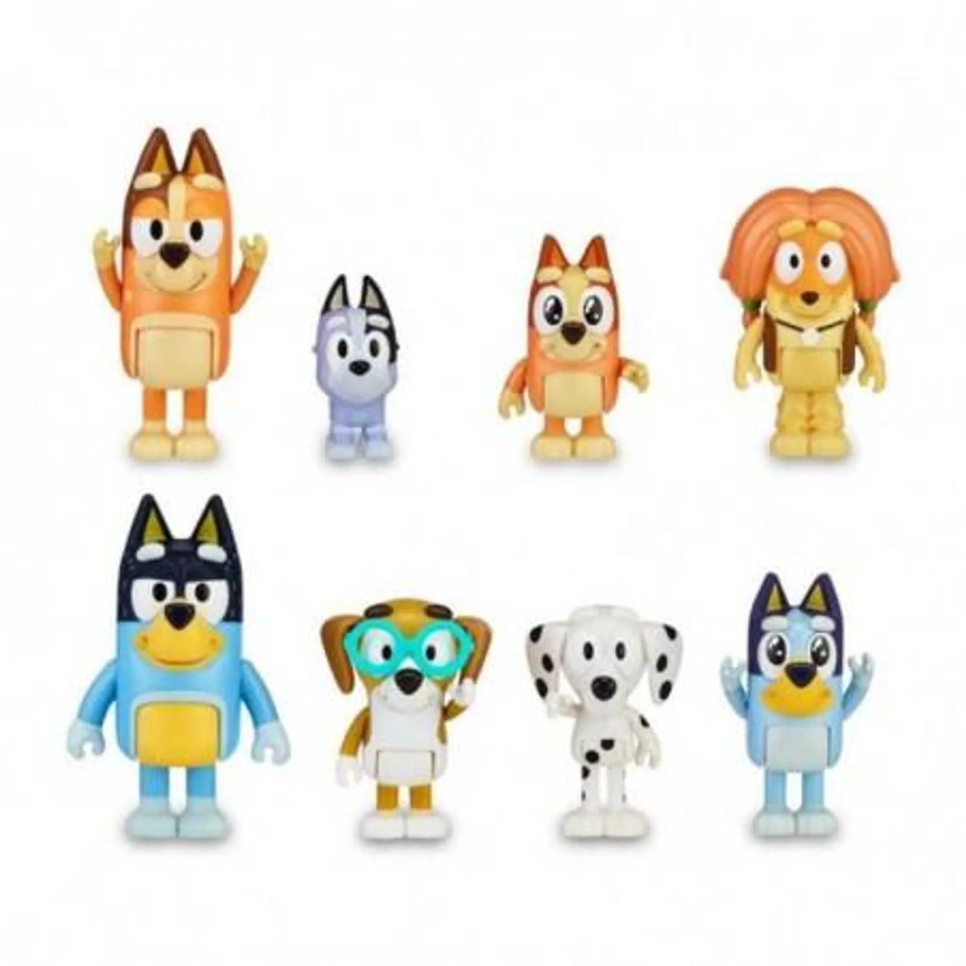 Pacote Família e Amigos Bluey Heeler 8 Figuras