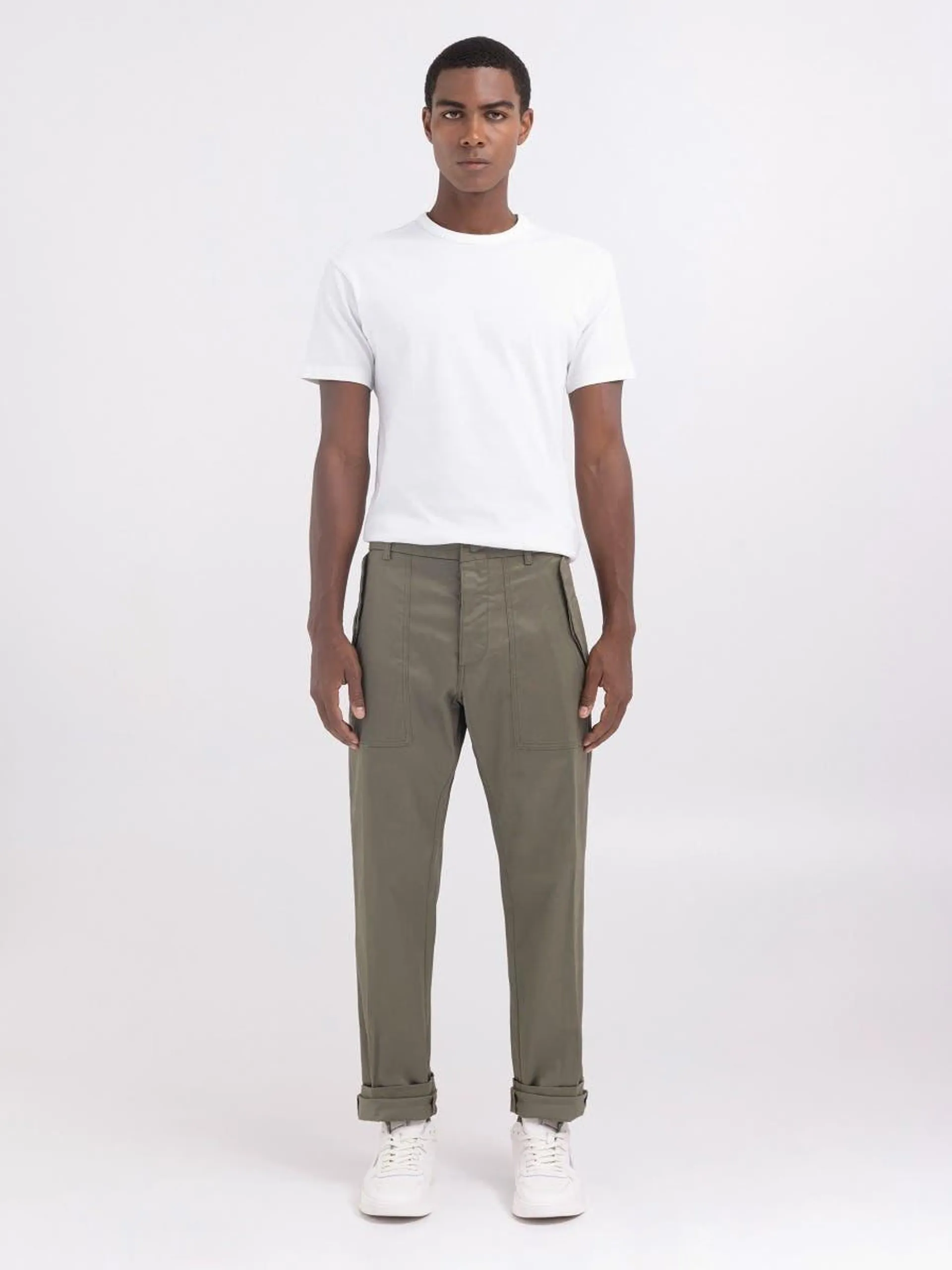 Pantalón utility de gabardina elástica Replay Sartoriale