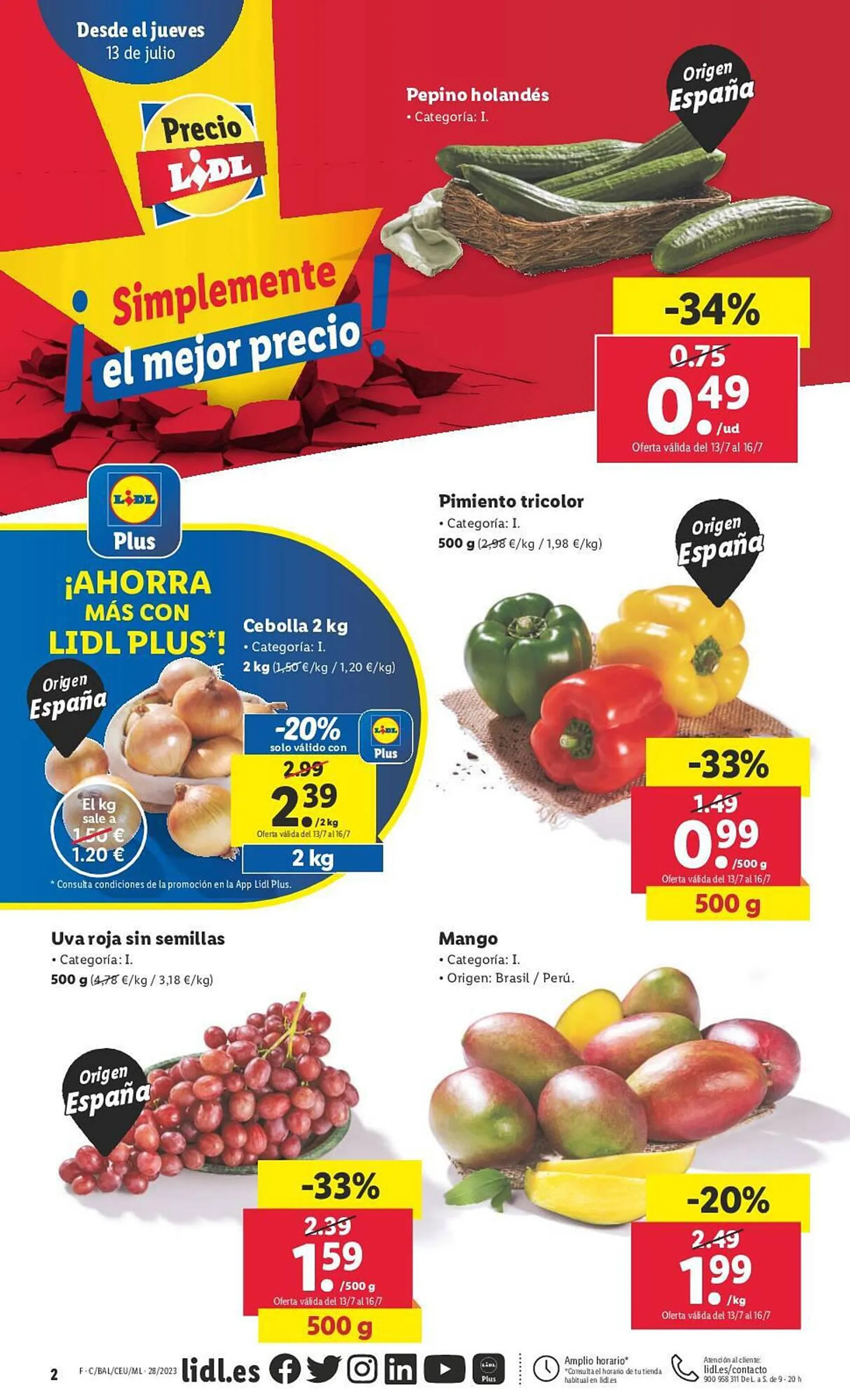 Catálogo de Folleto Lidl 13 de julio al 19 de julio 2023 - Página 2