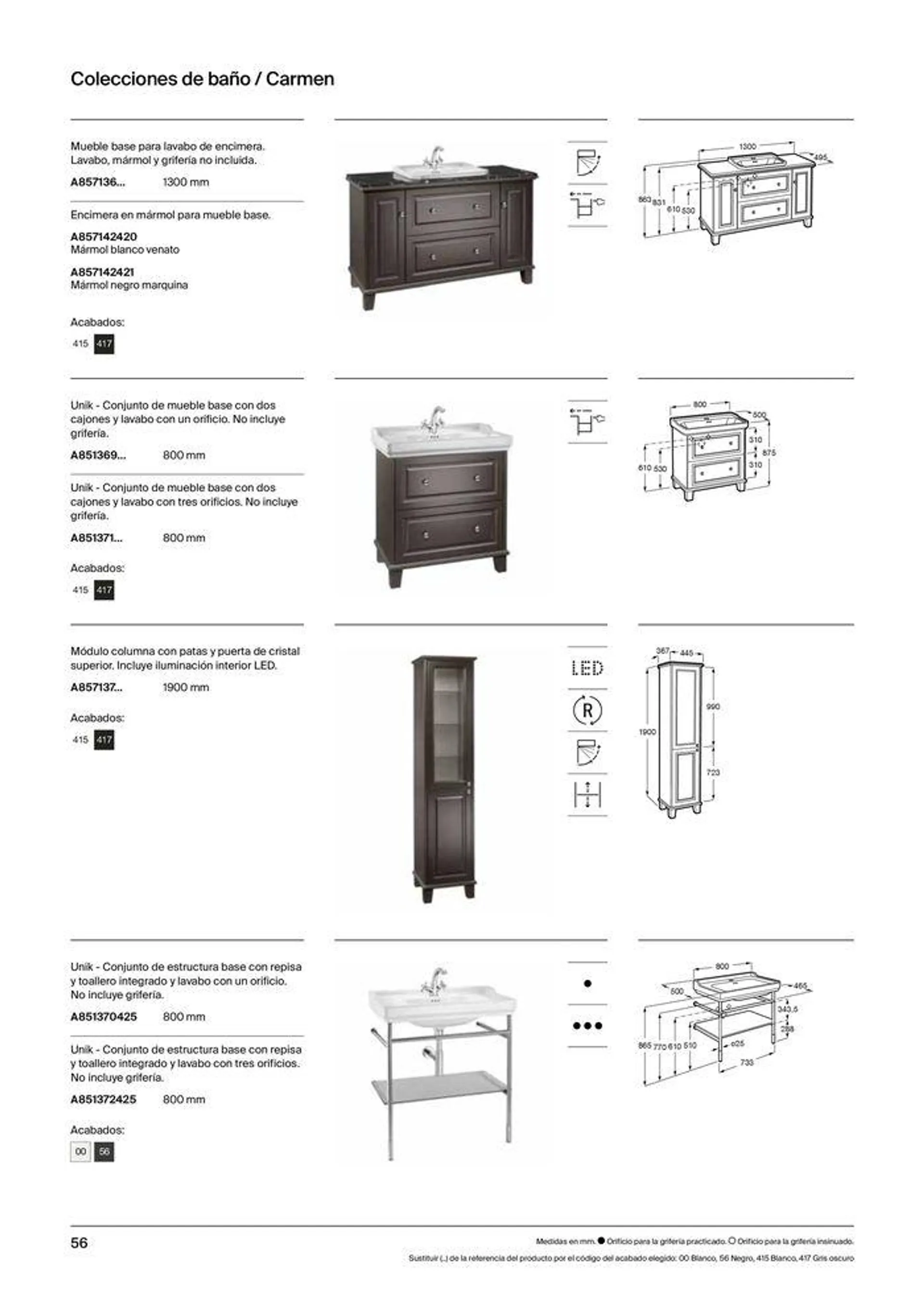 Catálogo de Colecciones de Baño, Muebles y Accesorios 19 de septiembre al 31 de diciembre 2024 - Página 58