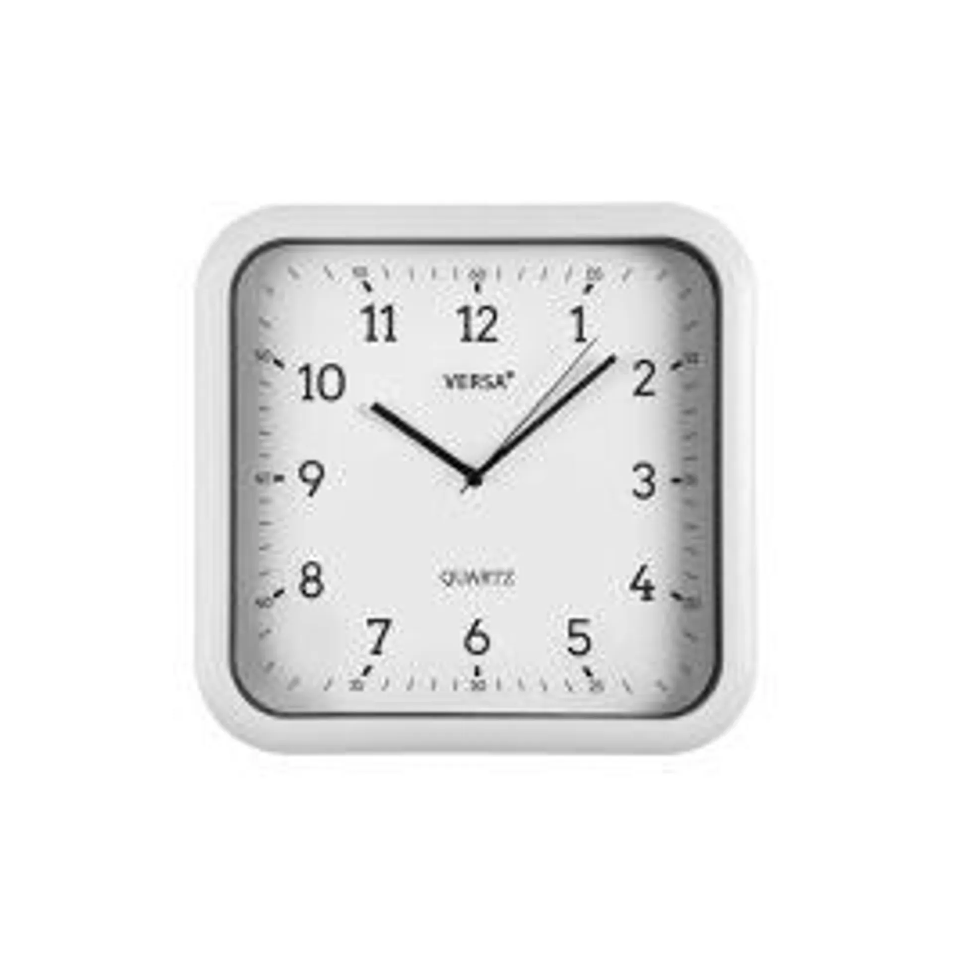 Reloj pared cuadrado 30 x 30cm blanco versa