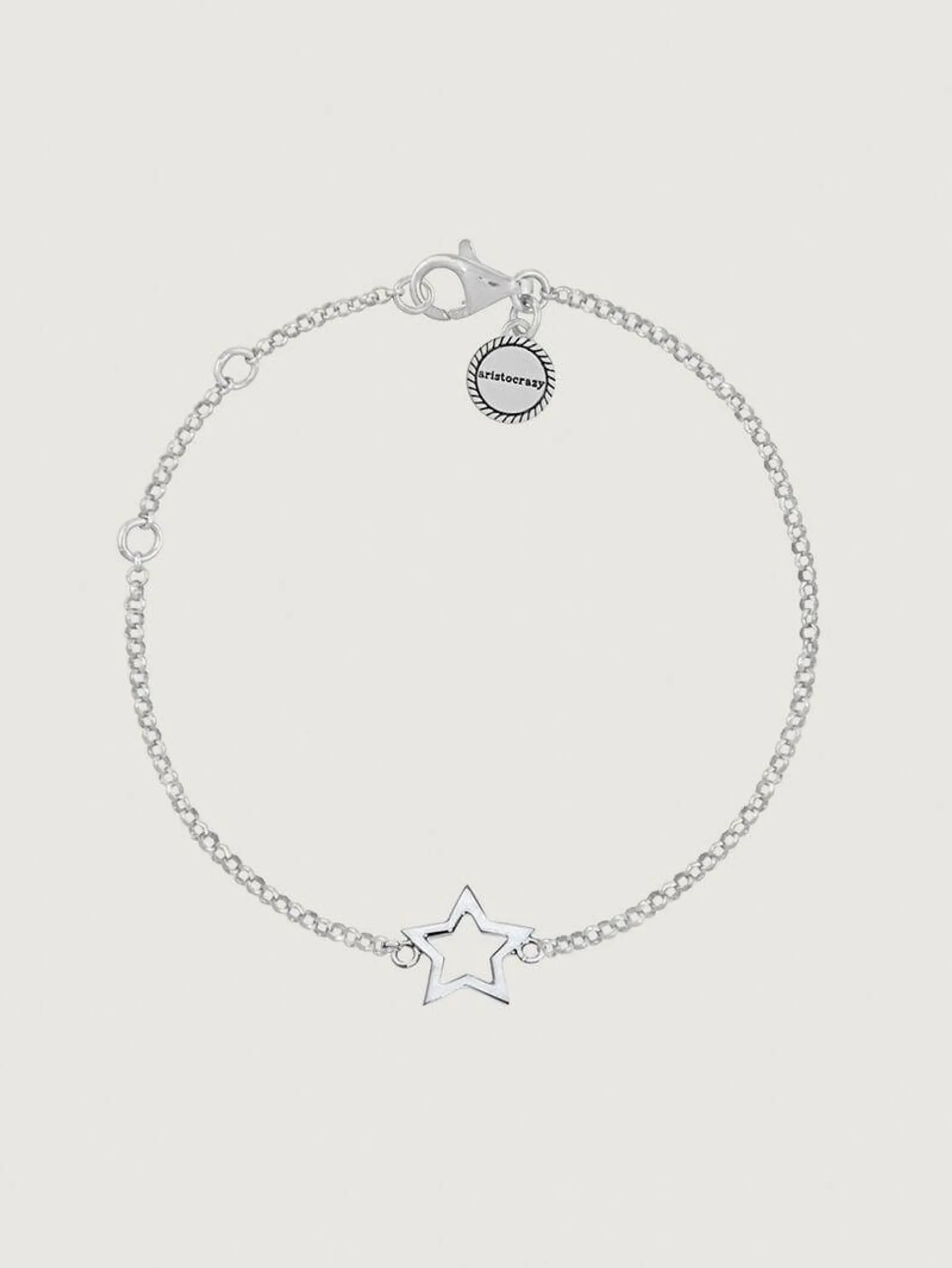 Pulsera de plata 925 con forma de estrella