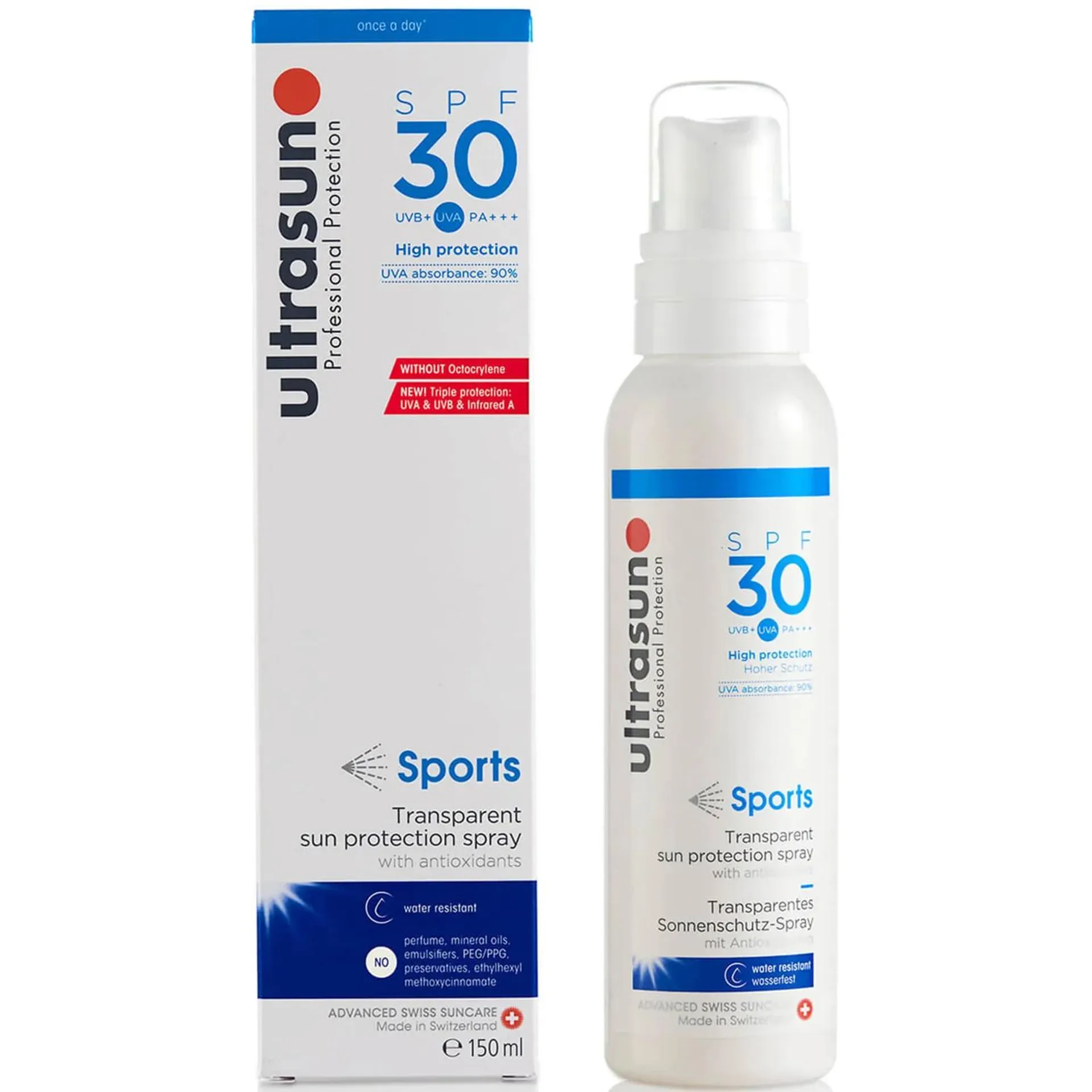 Spray Clear Spf30 de Ultrasun - Fórmula Deportiva (150 ml)