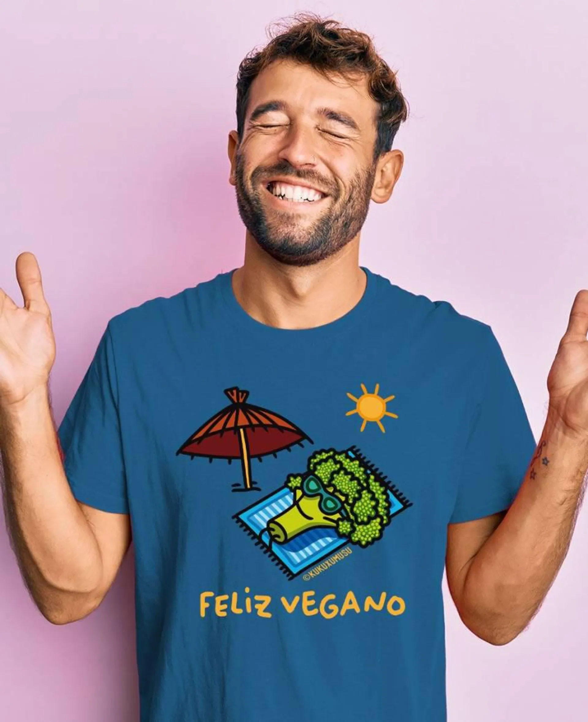 Camiseta hombre Feliz Vegano