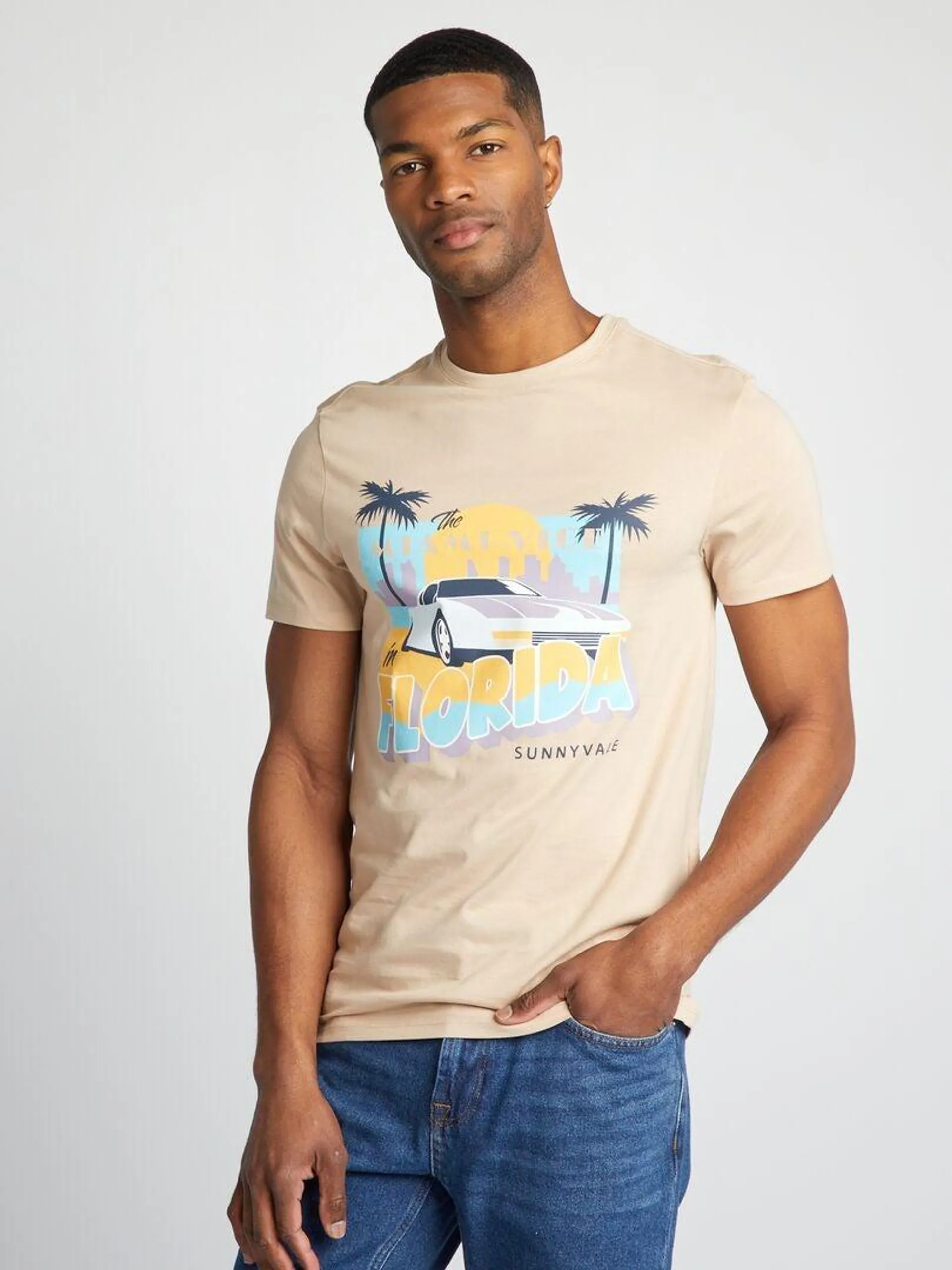 Camiseta 'Miami' - BEIGE