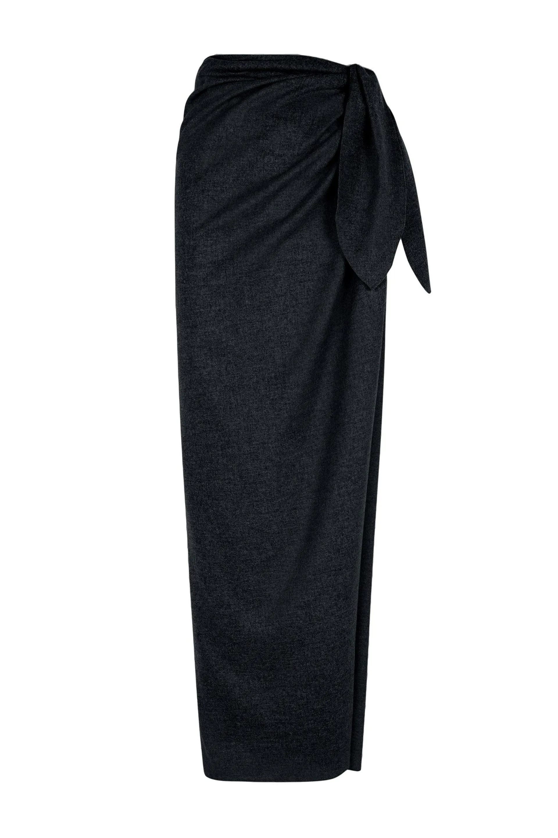 Lanna, black skirt in virgin wool and cashmere