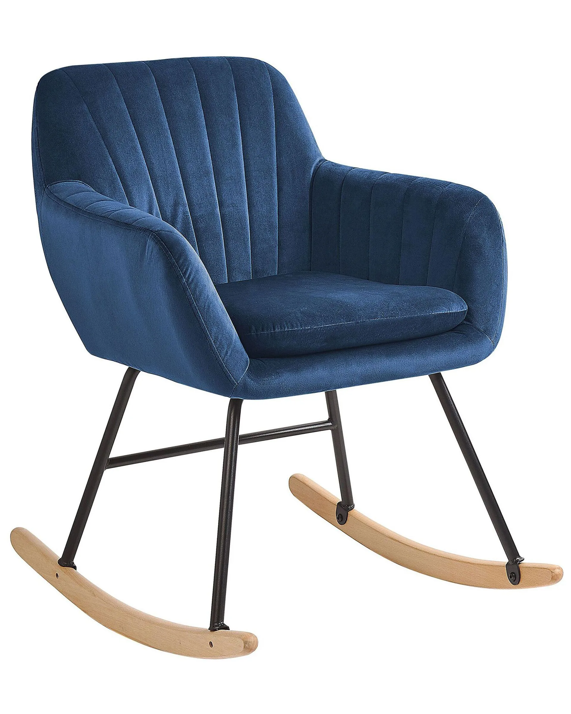Silla mecedora LIARUM Terciopelo Azul marino