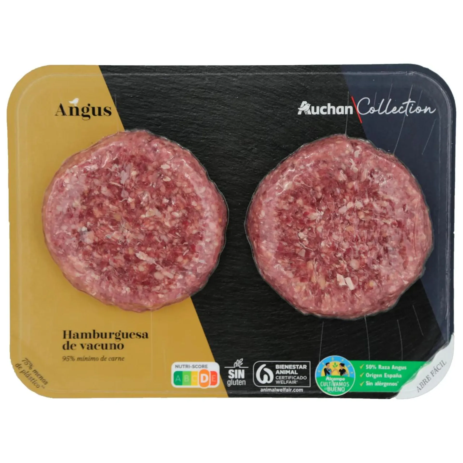 ALCAMPO CULTIVAMOS LO BUENO Hamburguesa de añojo Angus de origen nacional 2 x 150 g.