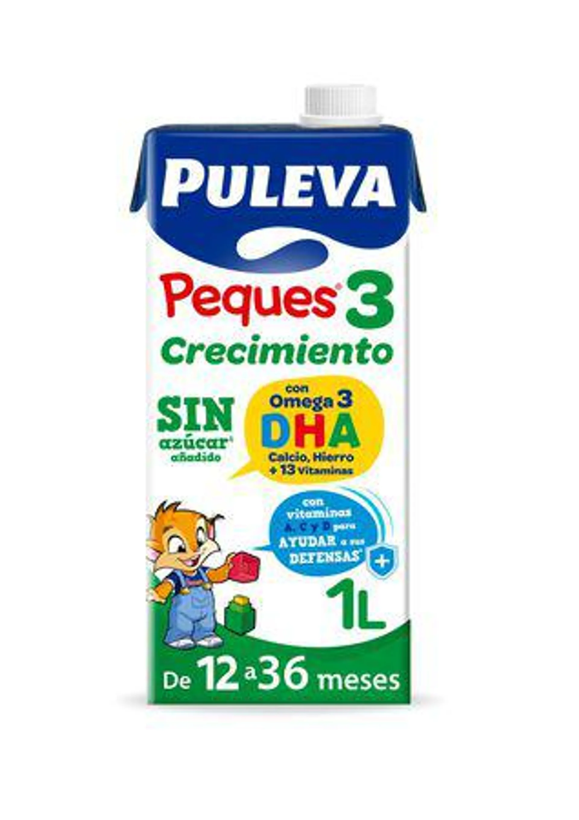 Leche crecimiento Puleva peques 3 12-36meses 1l