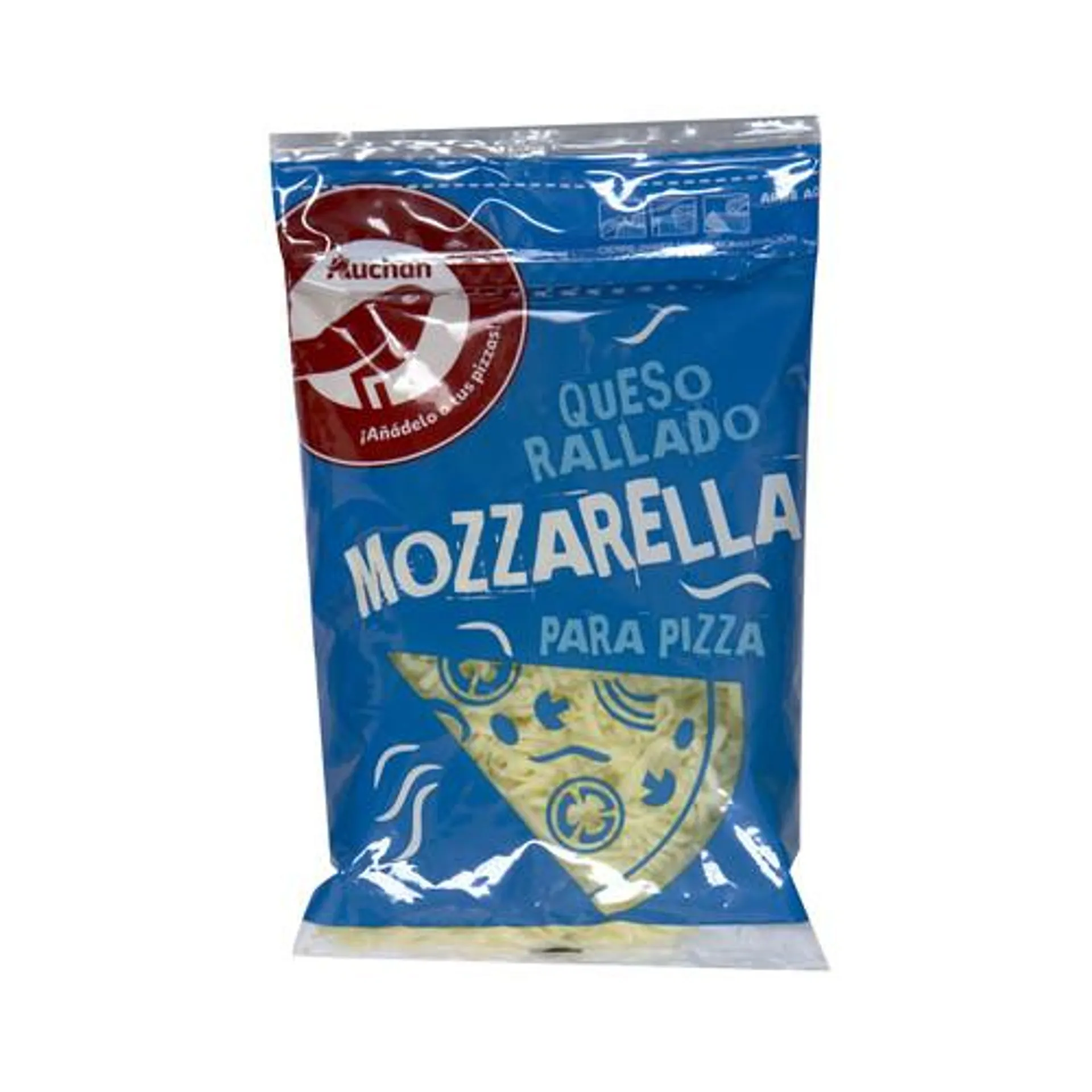 AUCHAN Queso mozzarella rallado especial pizzas , 200 g. Producto Alcampo