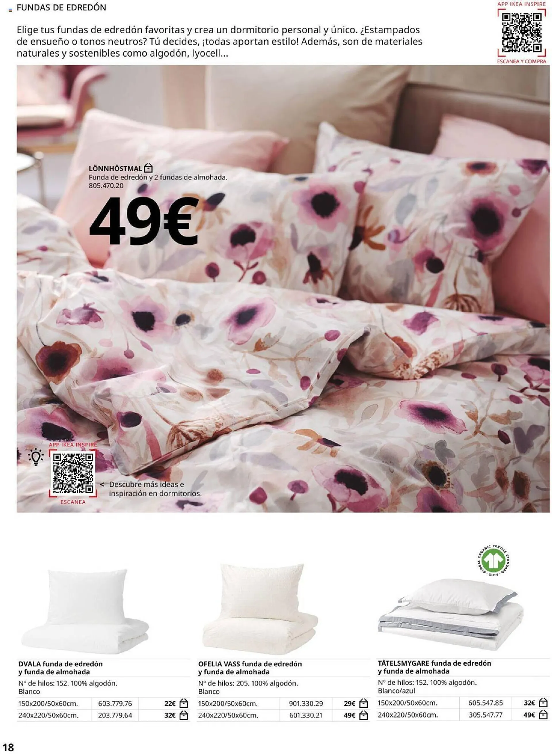 Catálogo de Folleto IKEA Ropa de cama 4 de septiembre al 31 de enero 2025 - Página 18