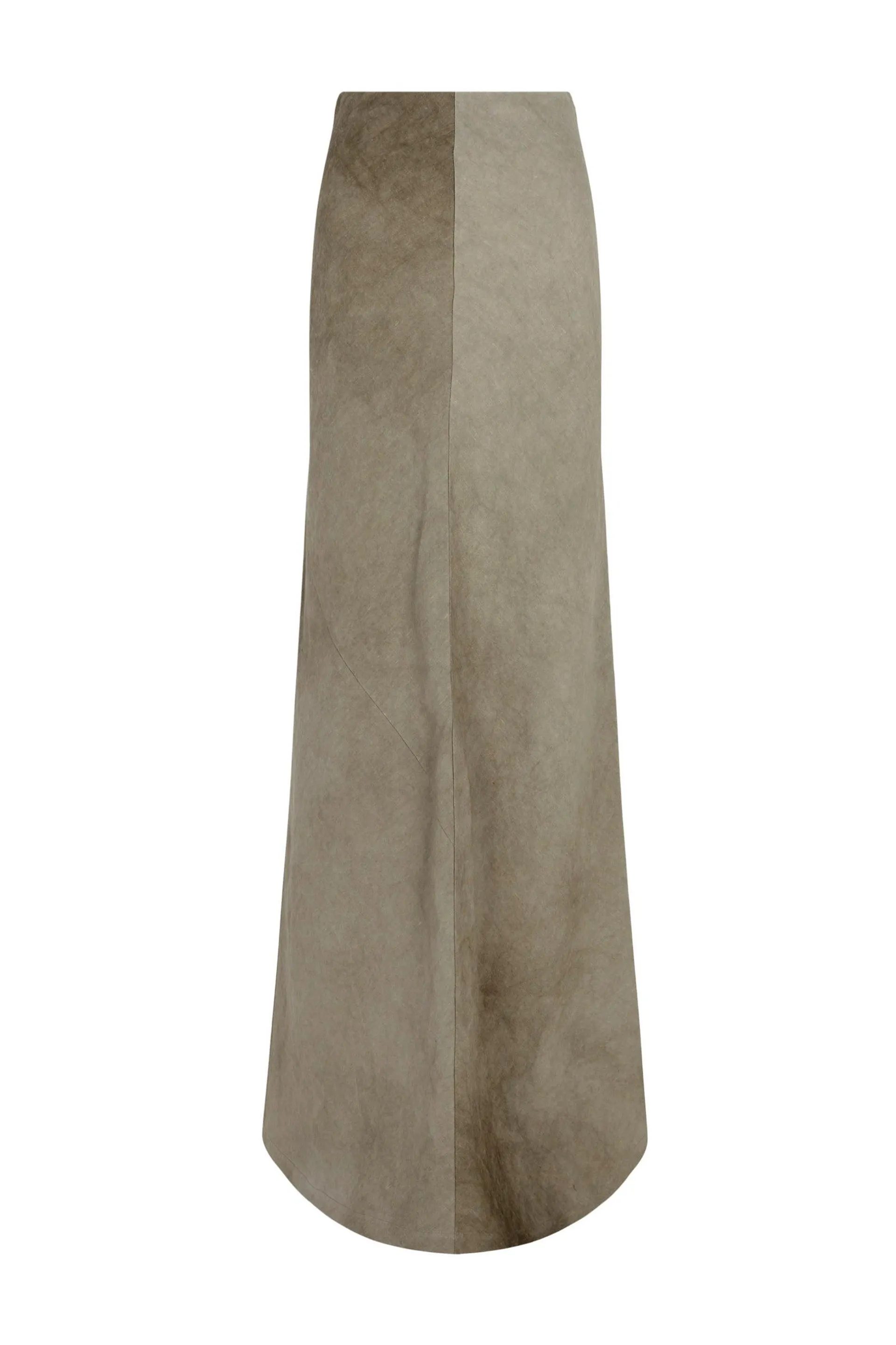 Bimba, long skirt in grey maltinto linen