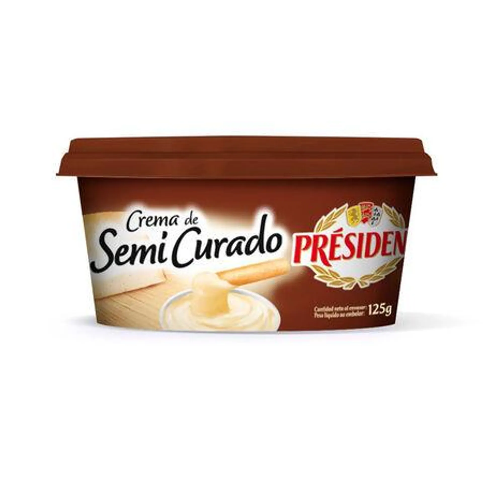 Queso crema semicurado Président 125g