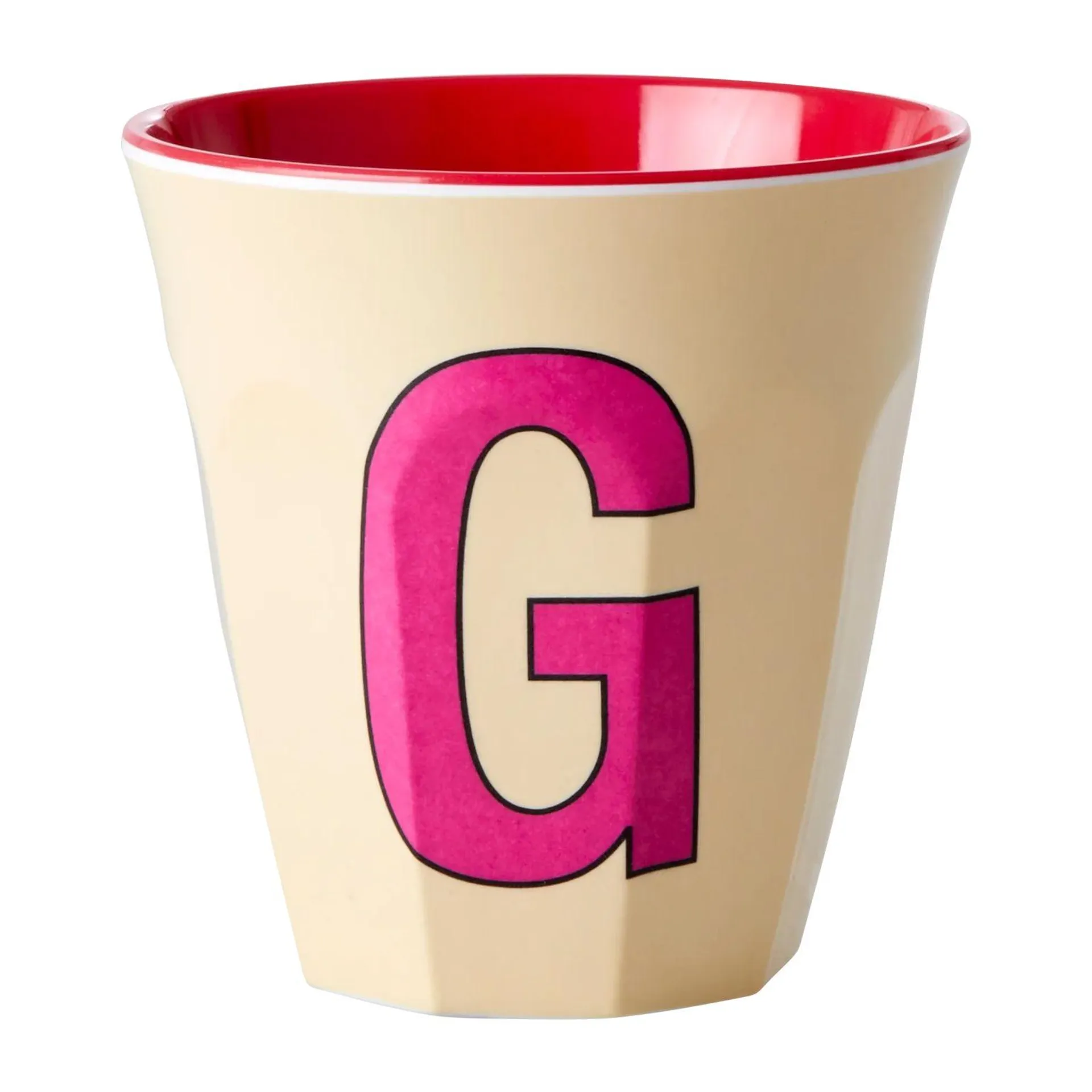 Taza melamina Rice mediana letra G 30 cl