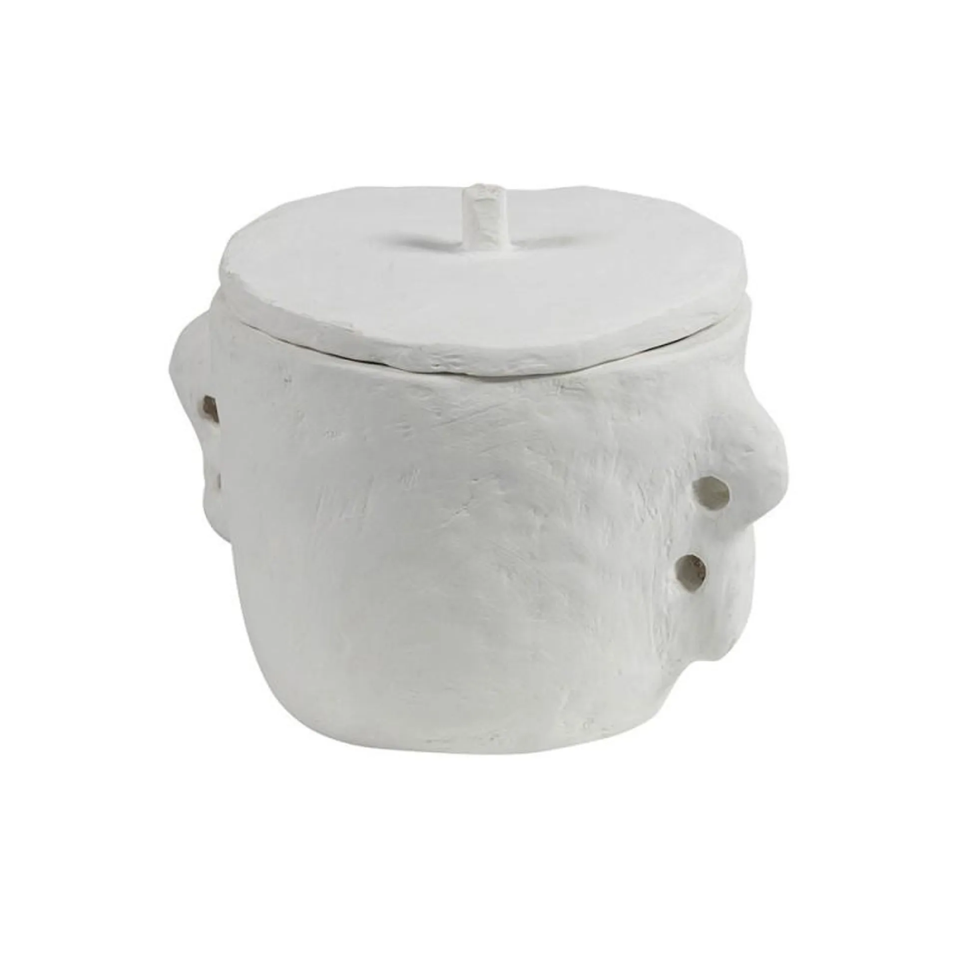 Decorative Bit jar, white