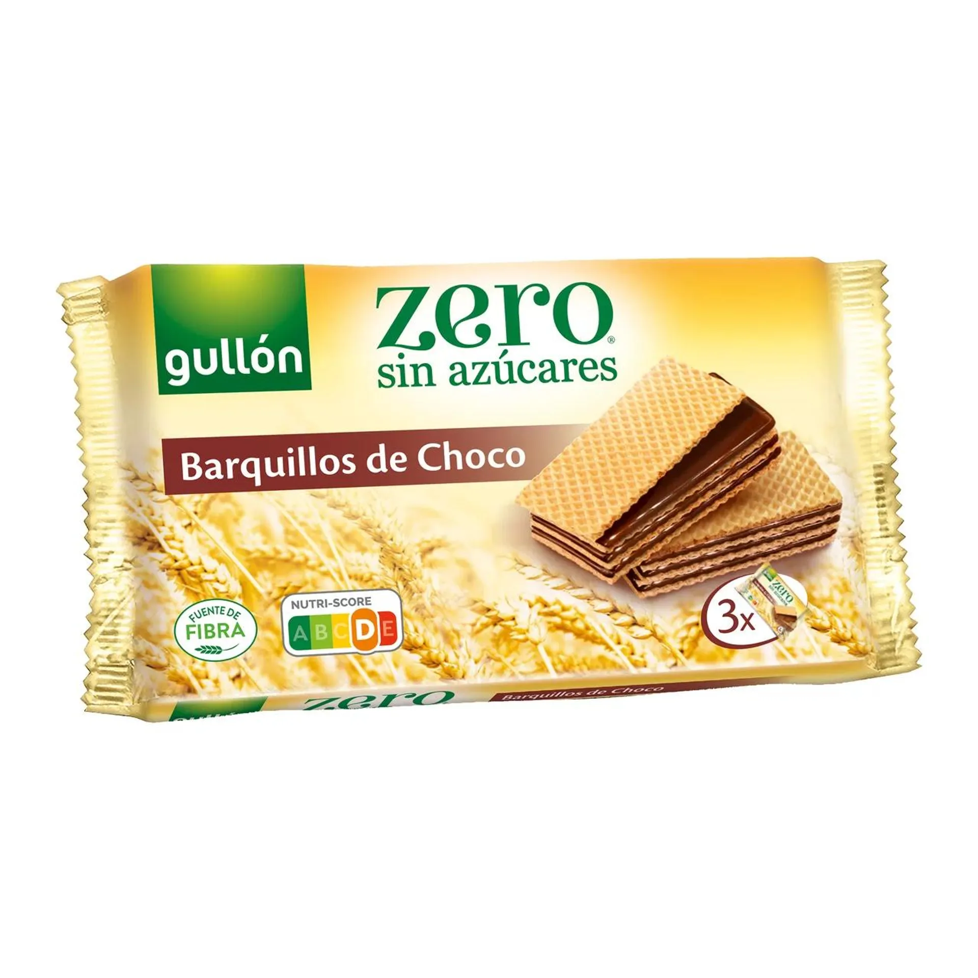 GULLÓN Zero Barquillos de choco sin azúcares 180 g.