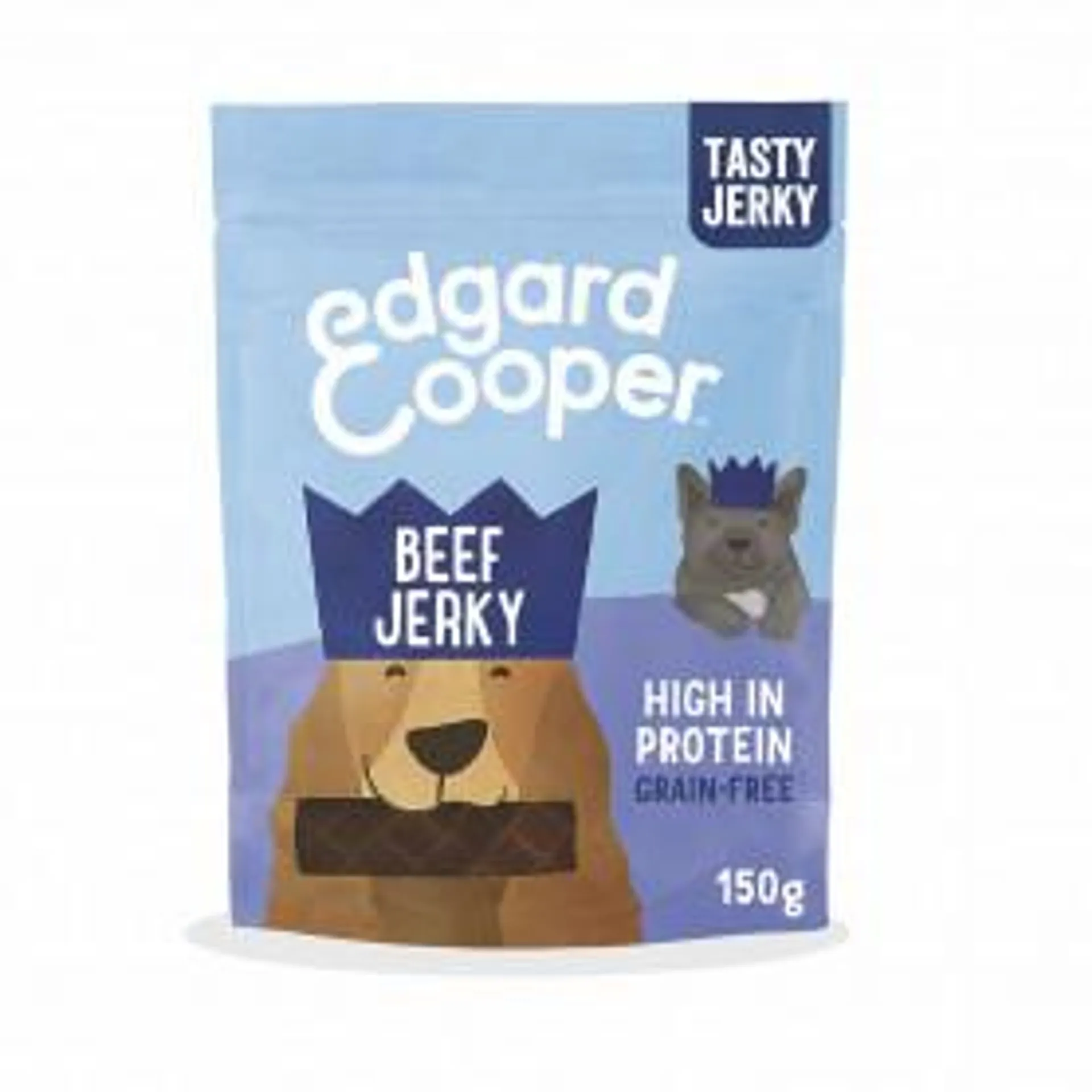 Edgard & Cooper, jerkeys sin cereales con vacuno, fresa y mango