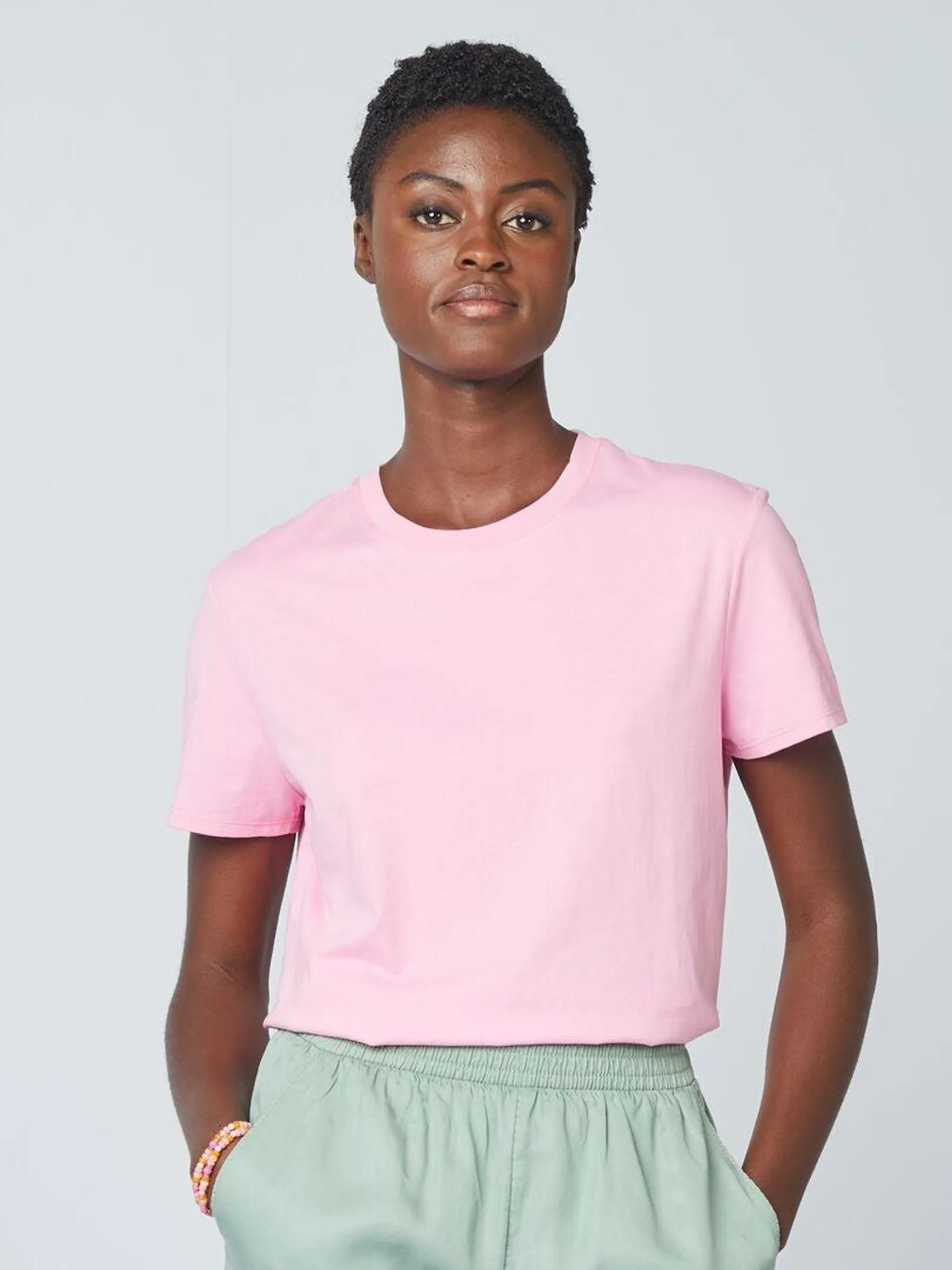 Camiseta lisa de punto - ROSA