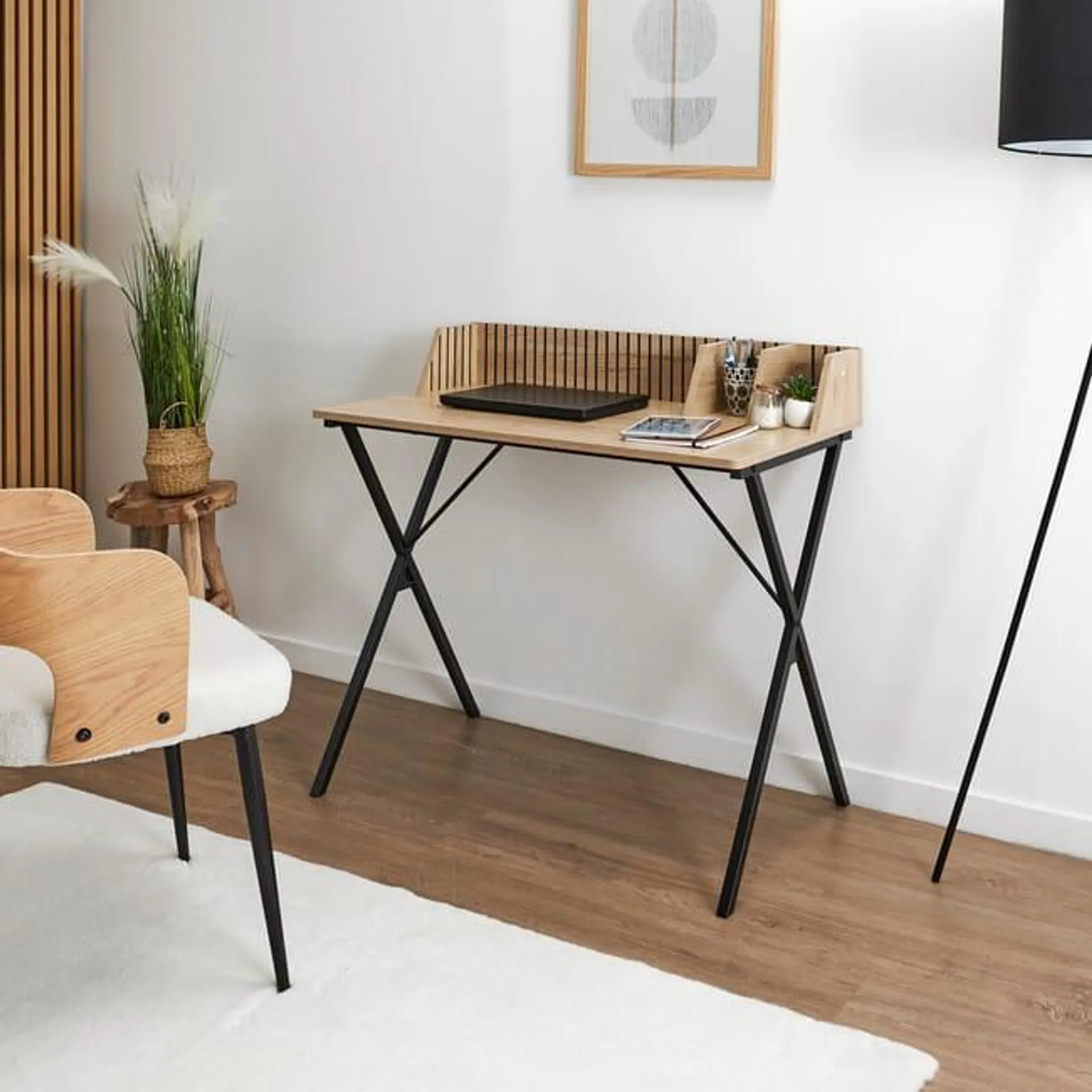 Mesa de escritorio Klaus 90x50cm roble