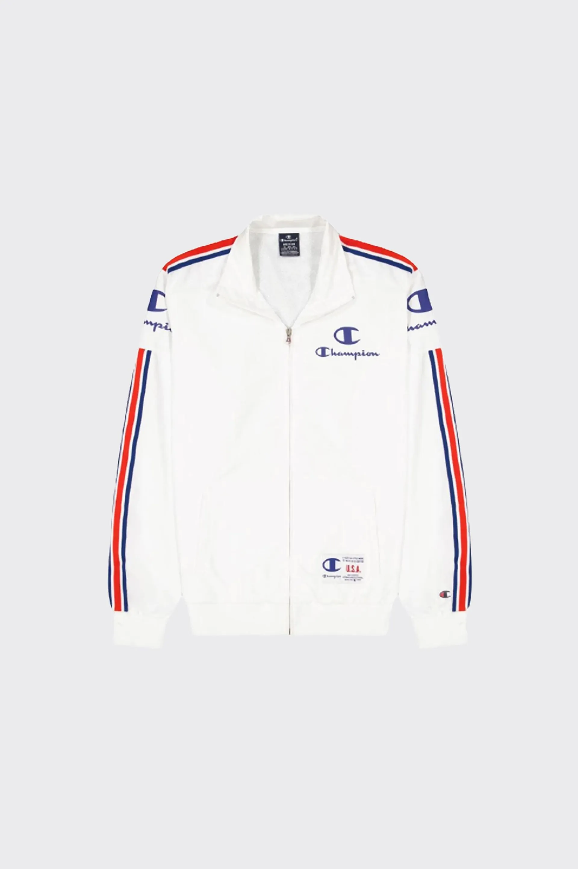 SUDADERA Champion LEGACY FULL ZIP WHITE