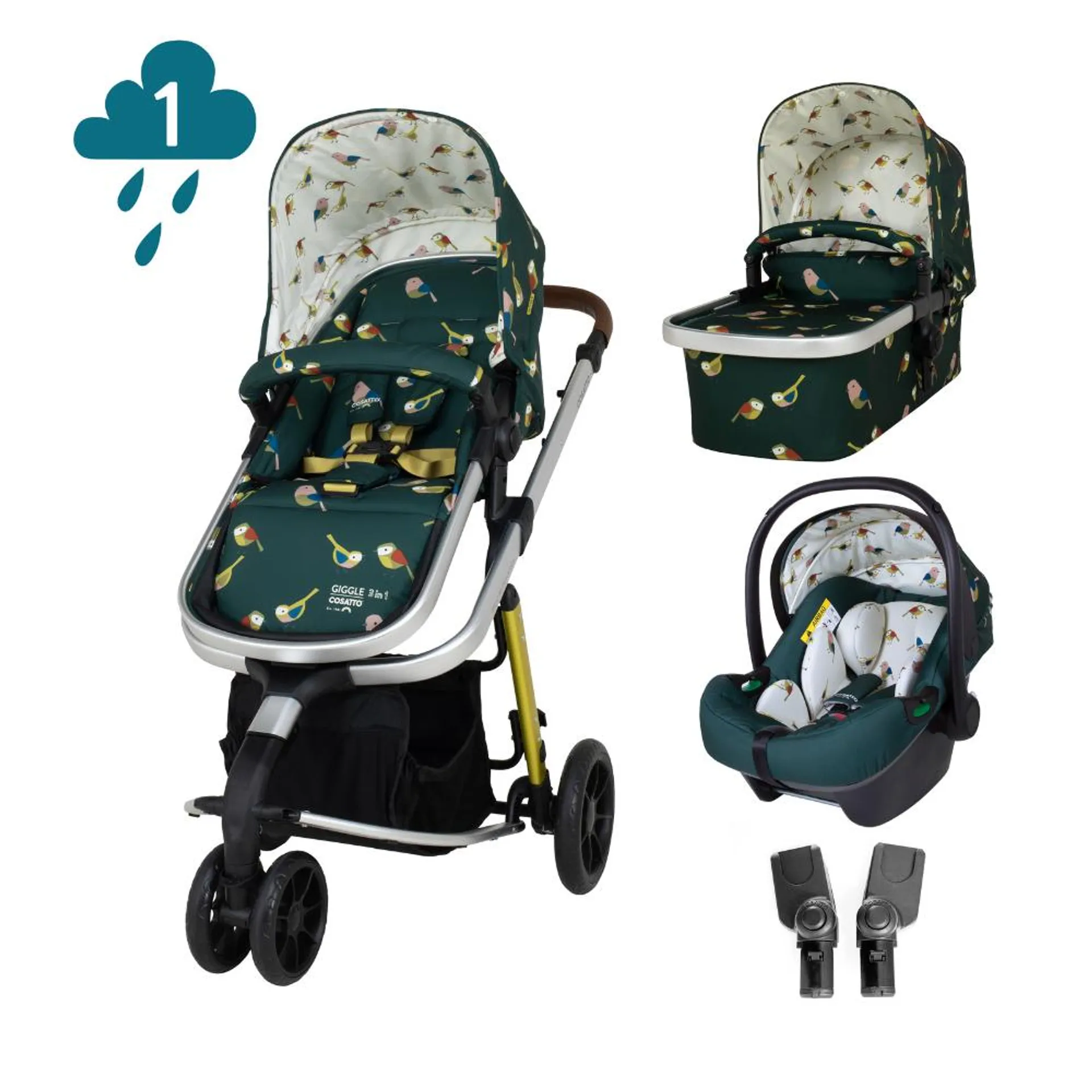 Giggle 3 en 1 con silla de coche - Birdland