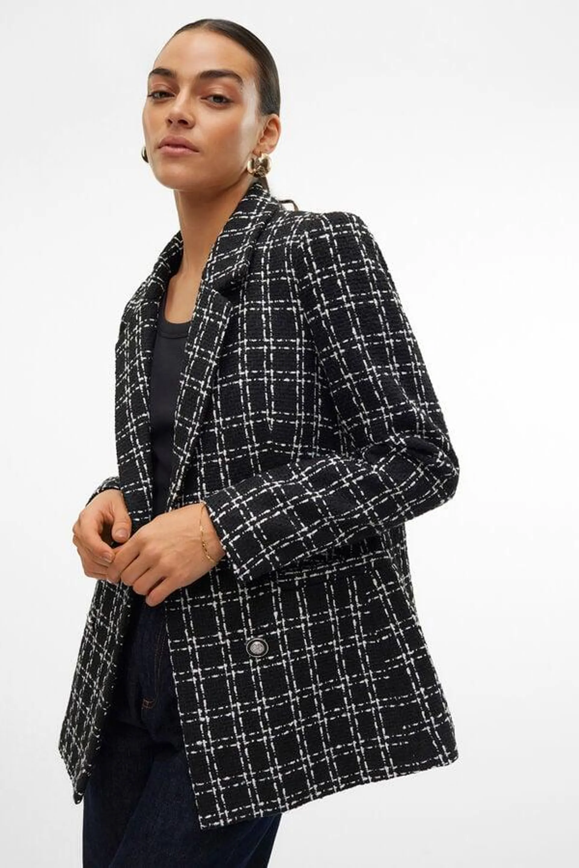 Blazer midi elegante de mujer