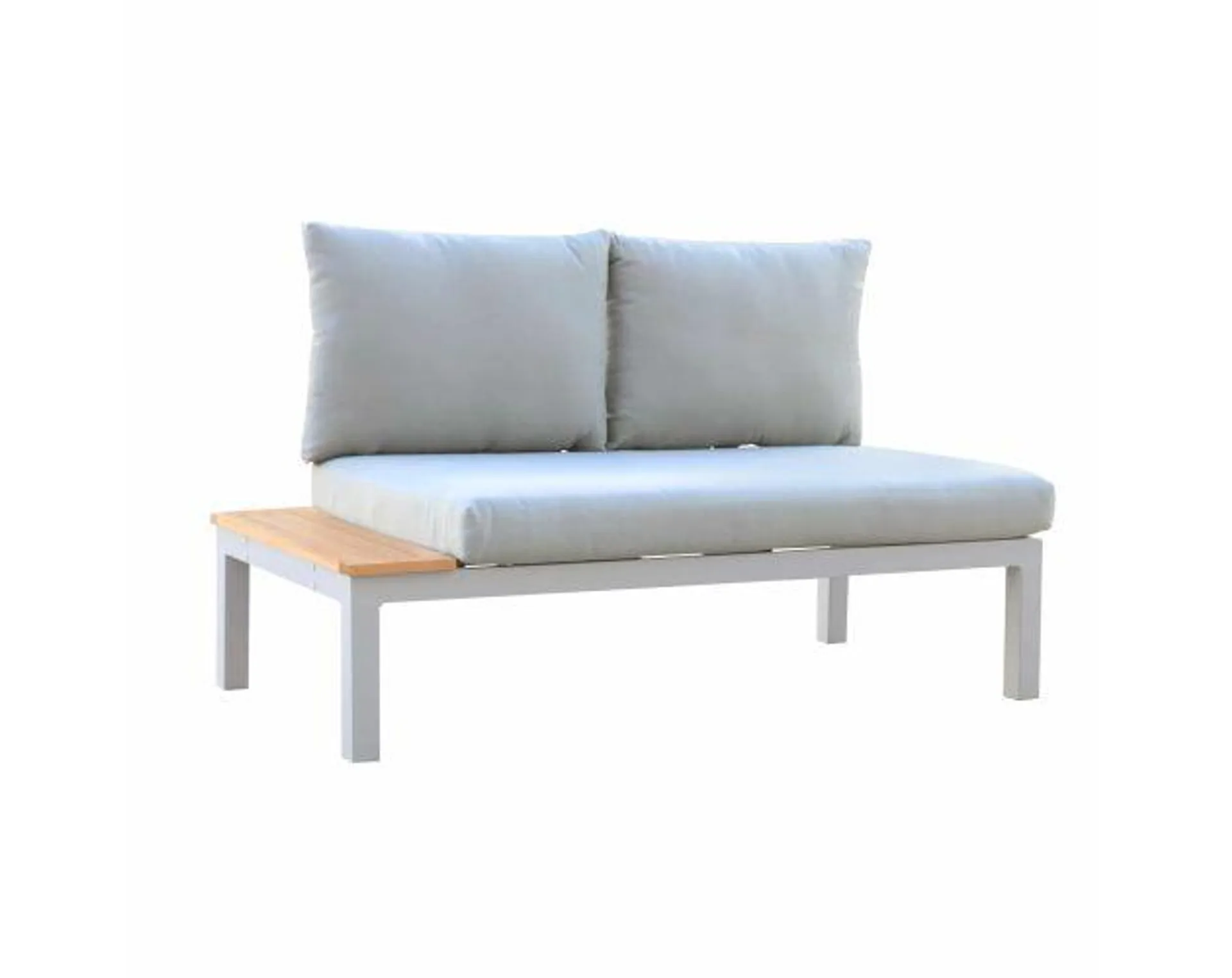 Sofá de jardín 2 plazas chillvert bérgamo aluminio 138,2x76,6x73 cm gris co