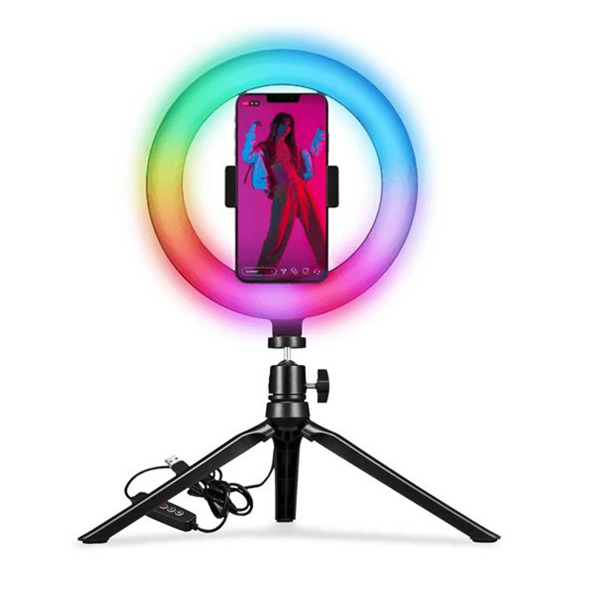 CELLY ARO LUZ RGB 20 CM CON CONEXION USB