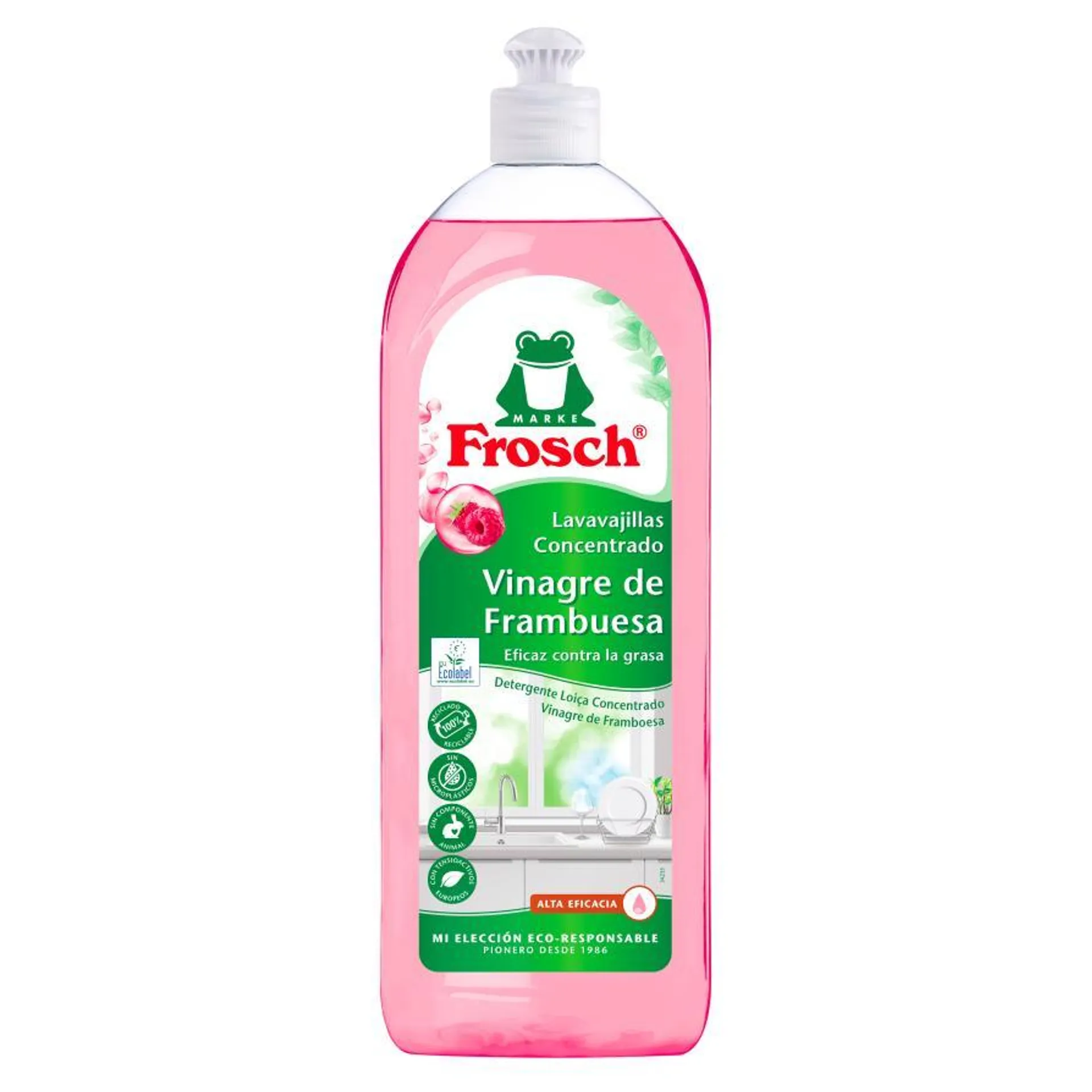 Lavavajillas frambuesa Frosch 750 ml