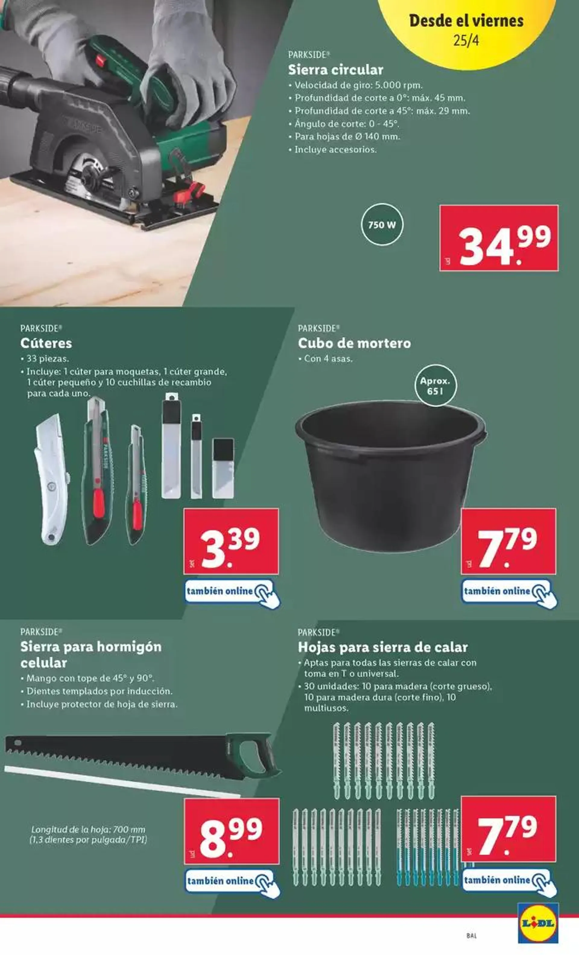 Catálogo de ¡Bazar Lidl! Ofertas válidas del 21/04 al 27/04 21 de abril al 27 de abril 2025 - Página 23