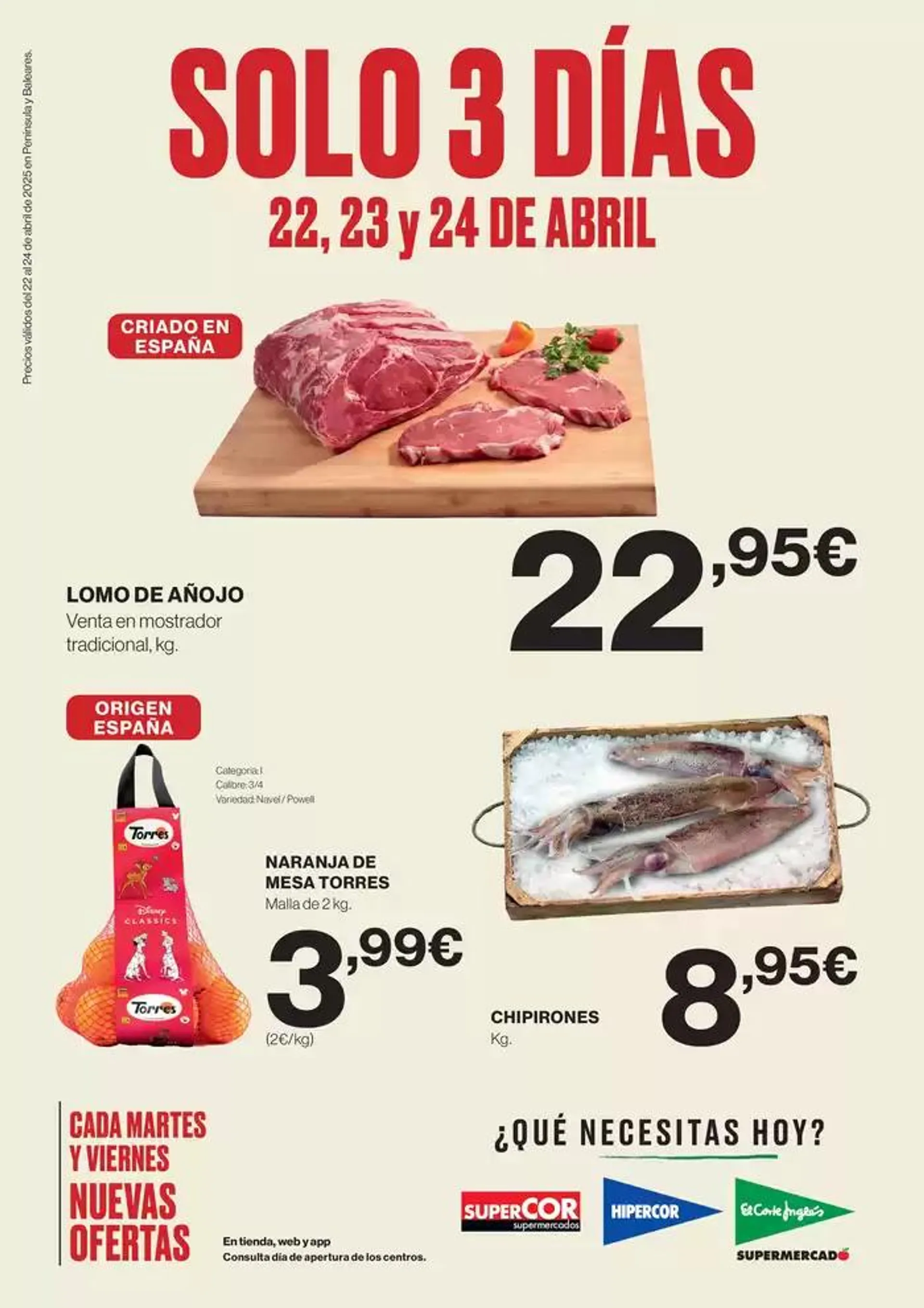 Precios válidos del 22 al 24 de abril de 2025 en Península y Baleares - 1