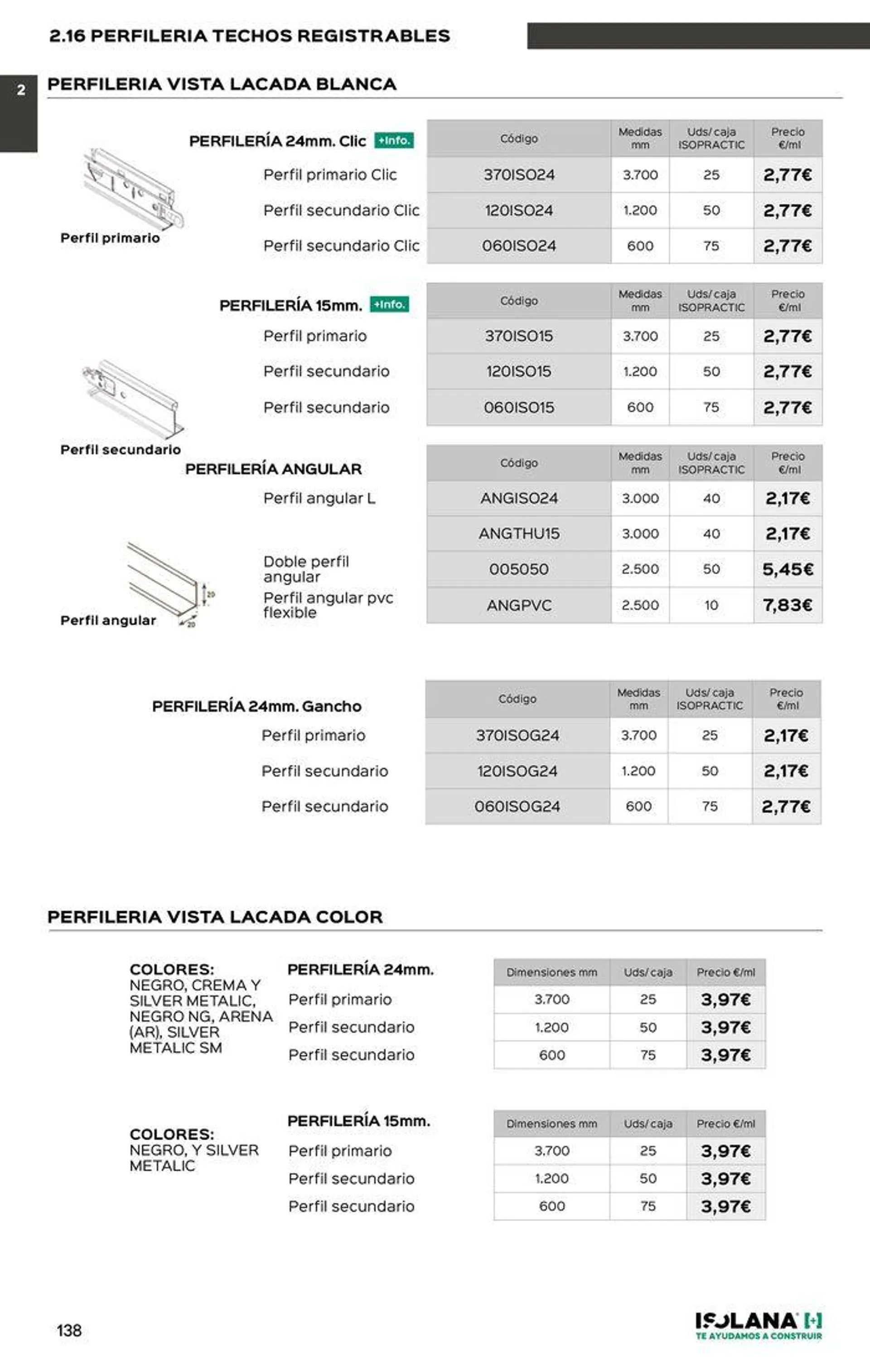 Catálogo de TECHOS ACÚSTICOS – TARIFA ISOLANA 2024 11 de junio al 30 de junio 2024 - Página 62