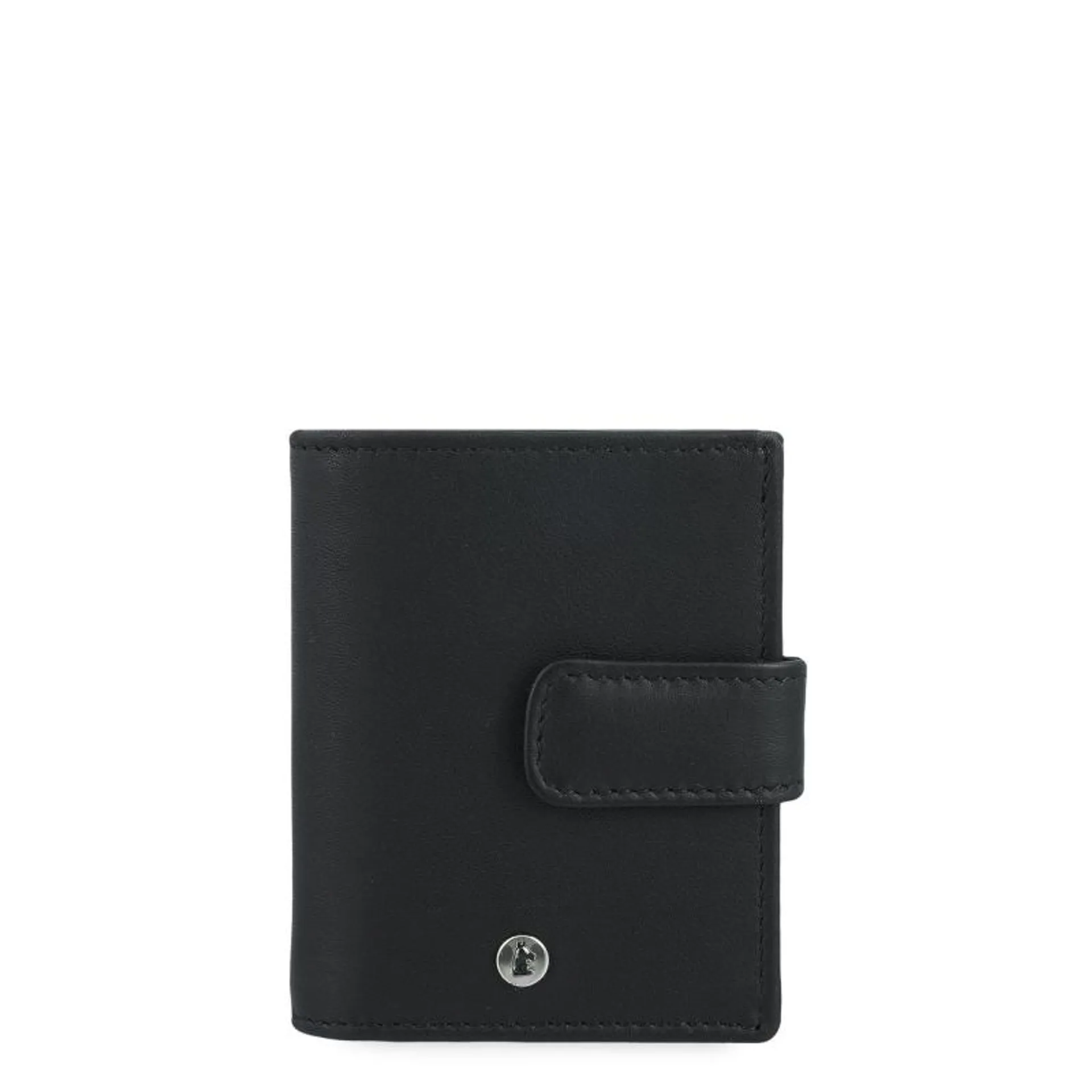 Cartera con mondero hombre en piel vacuno color negro -Elite